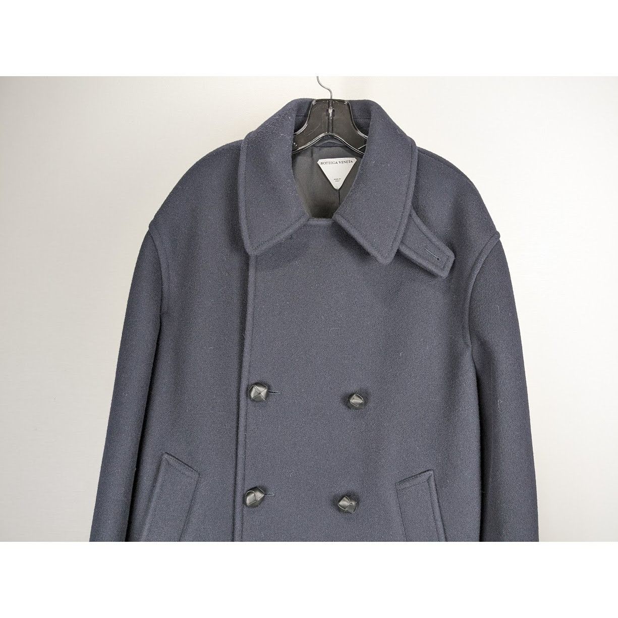 Bottega Veneta o1rshd1 Double Wool Cashmere Coat in Midnight Blue Size US L / EU 52-54 / 3 - 4 Thumbnail
