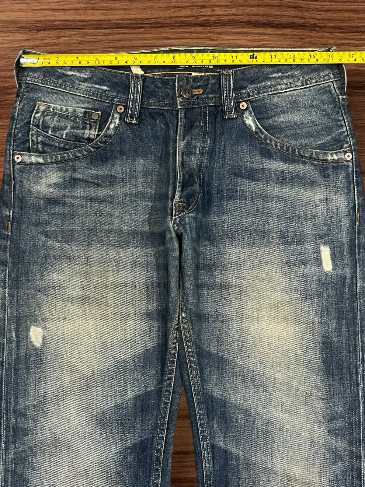Japanese Brand Vintage Japanese Brand Blue Faded Washed Distressed Jeans Size US 32 / EU 48 - 11 Thumbnail