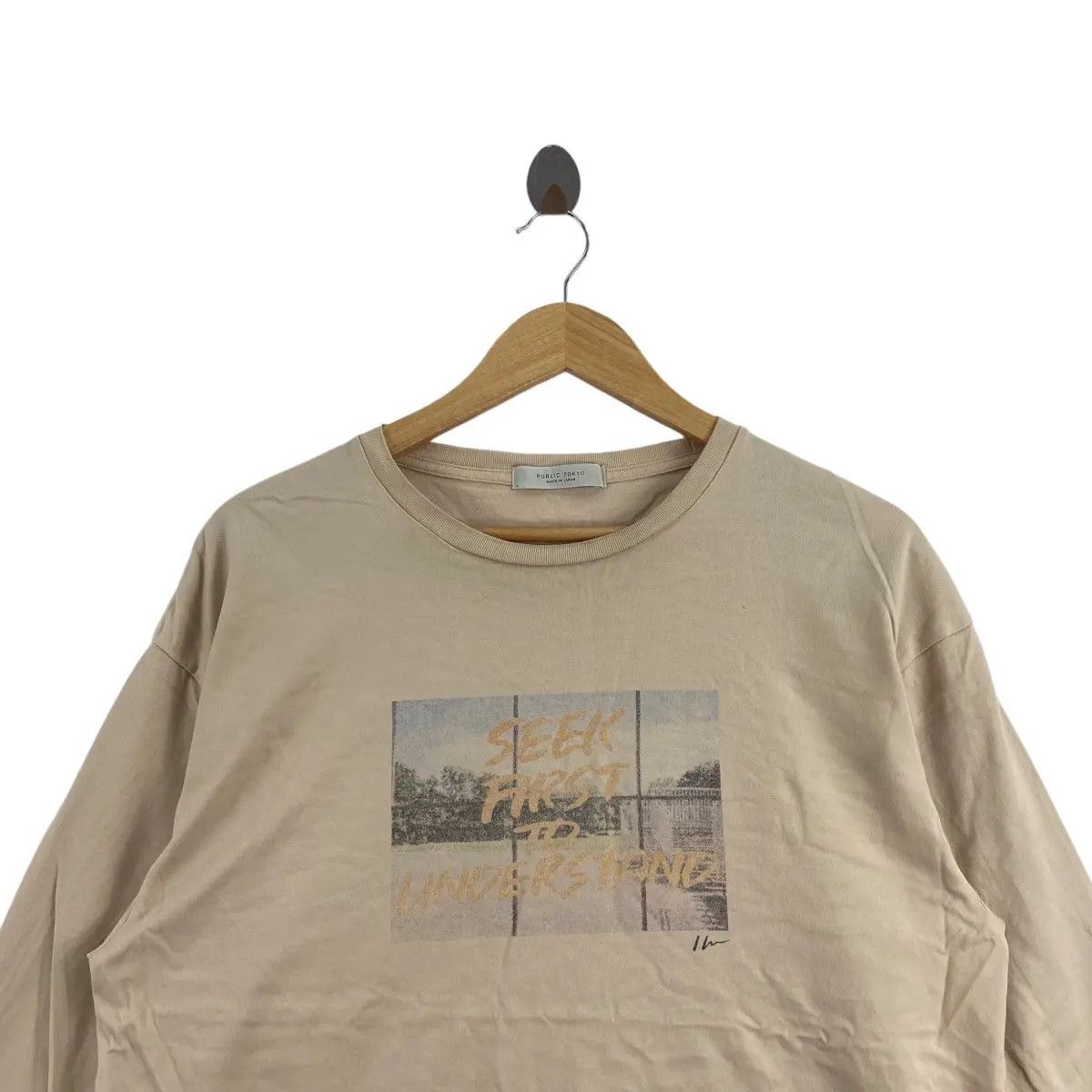 Vintage PUBLIC TOKYO AKITA Seek First To Understand Baggy Tee Shirt Size M / US 6-8 / IT 42-44 - 3 Thumbnail