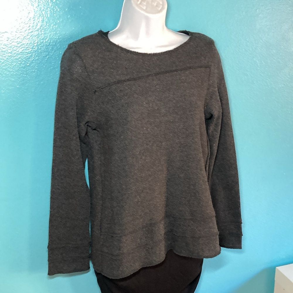 Muubaa Luukaa Size S Gray Knit Swing A-Line Pullover Sweater Size S / US 4 / IT 40 - 6 Thumbnail