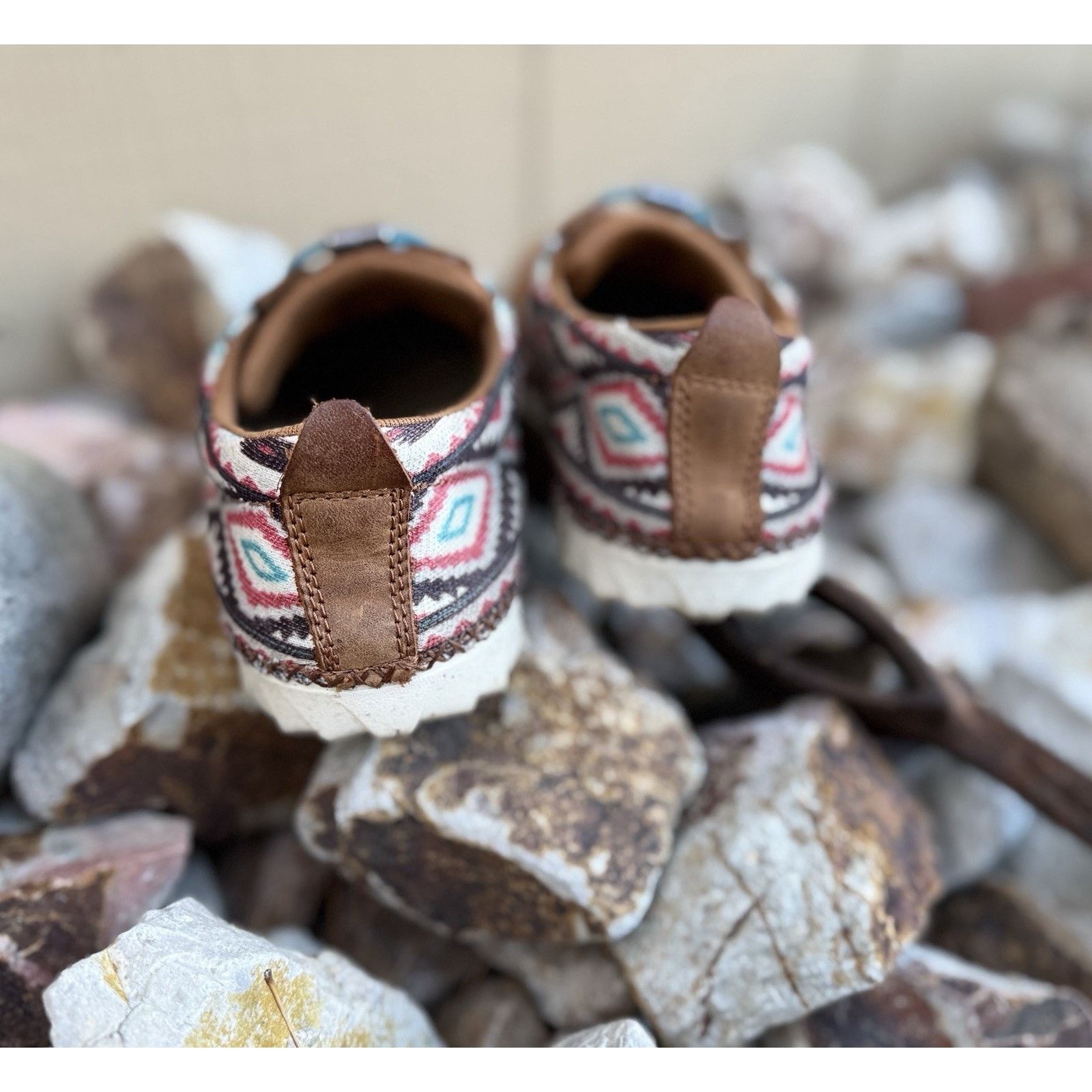 Twisted X Twisted X Western Shoes Women Aztec Lace Multi Brown WZX0006 Size US 6.5 / IT 36.5 - 6 Thumbnail