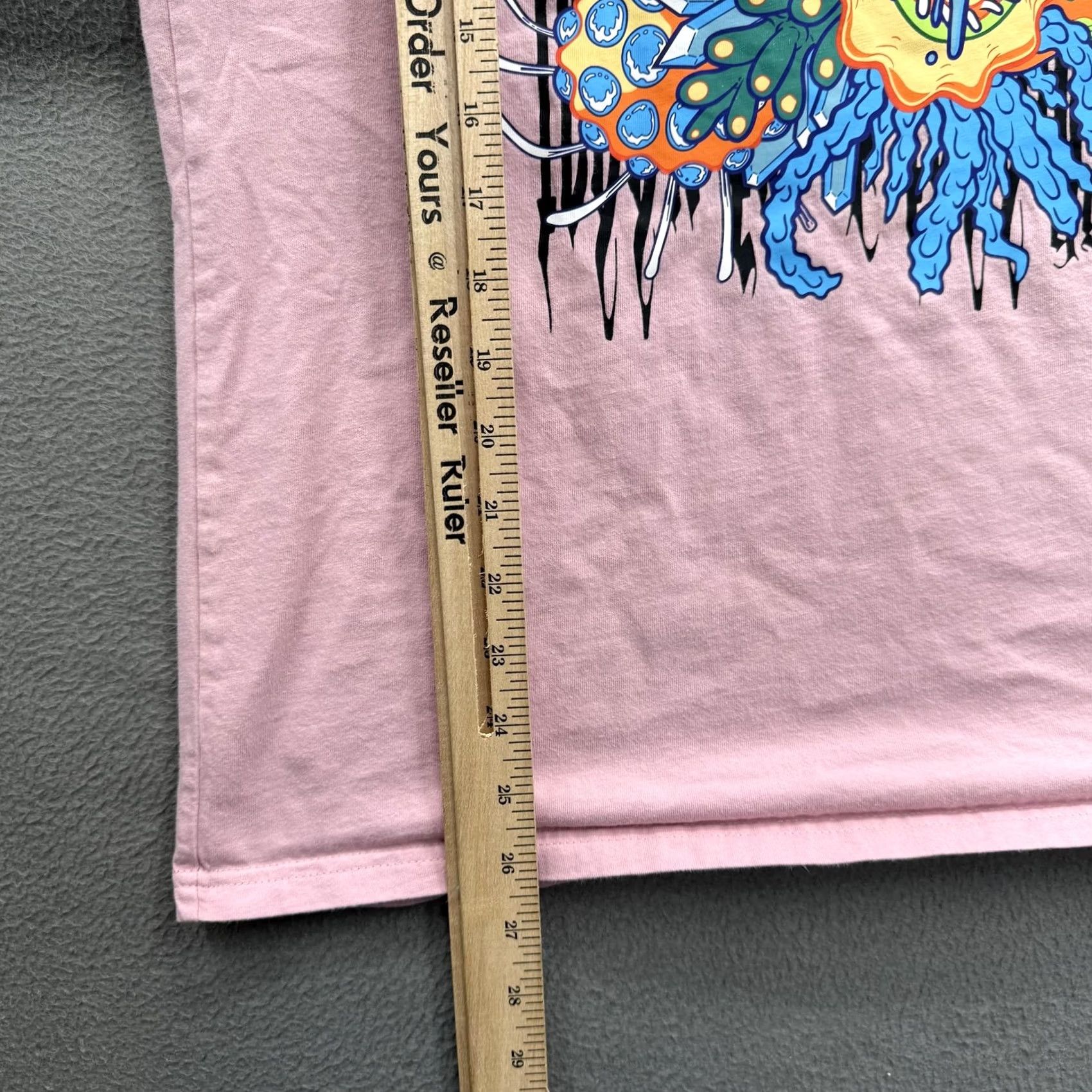 Teddy Fresh Teddy Fresh Rick & Morty Shirt Mens M Pink Long Sleeve Graphic Tee Cartoon Streetwear Size US M / EU 48-50 / 2 - 5 Thumbnail