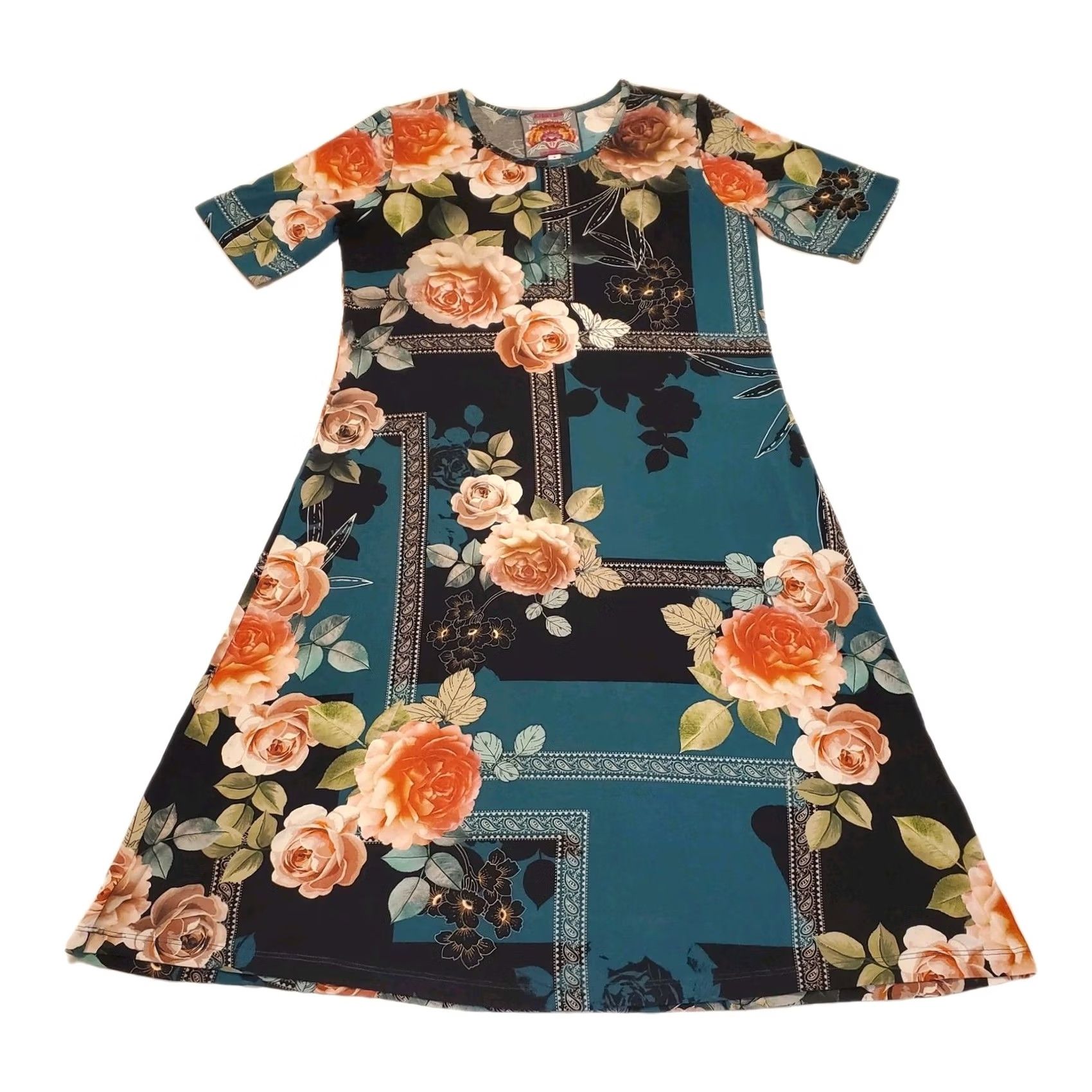 Johnny Was Johnny Was Womens Size S Knee Length Floral Swing Dress Black White? Size S / US 4 / IT 40 - 2 Thumbnail