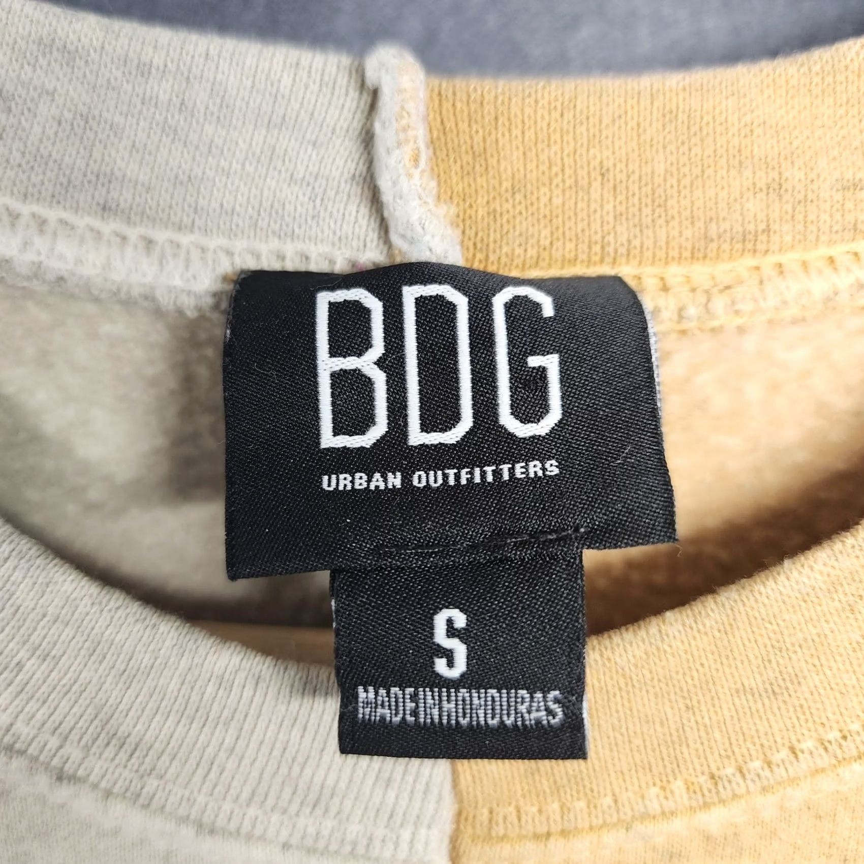 Bdg BDG Urban Outfitters Duo Crewneck League Sweatshirt Small Spliced Alligators Womens Pullover Crew Neck Long Sleeve Yellow - Size S / US 4 / IT 40 - 3 Thumbnail
