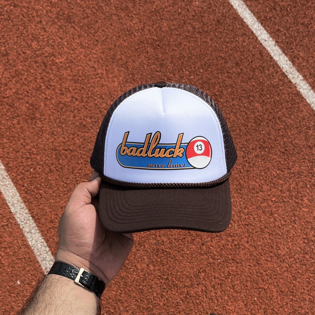 Other BADLUCKNEVERLEAVES - UNLUCKY 13 MESH TRUCKER HAT Size ONE SIZE - 1 Thumbnail