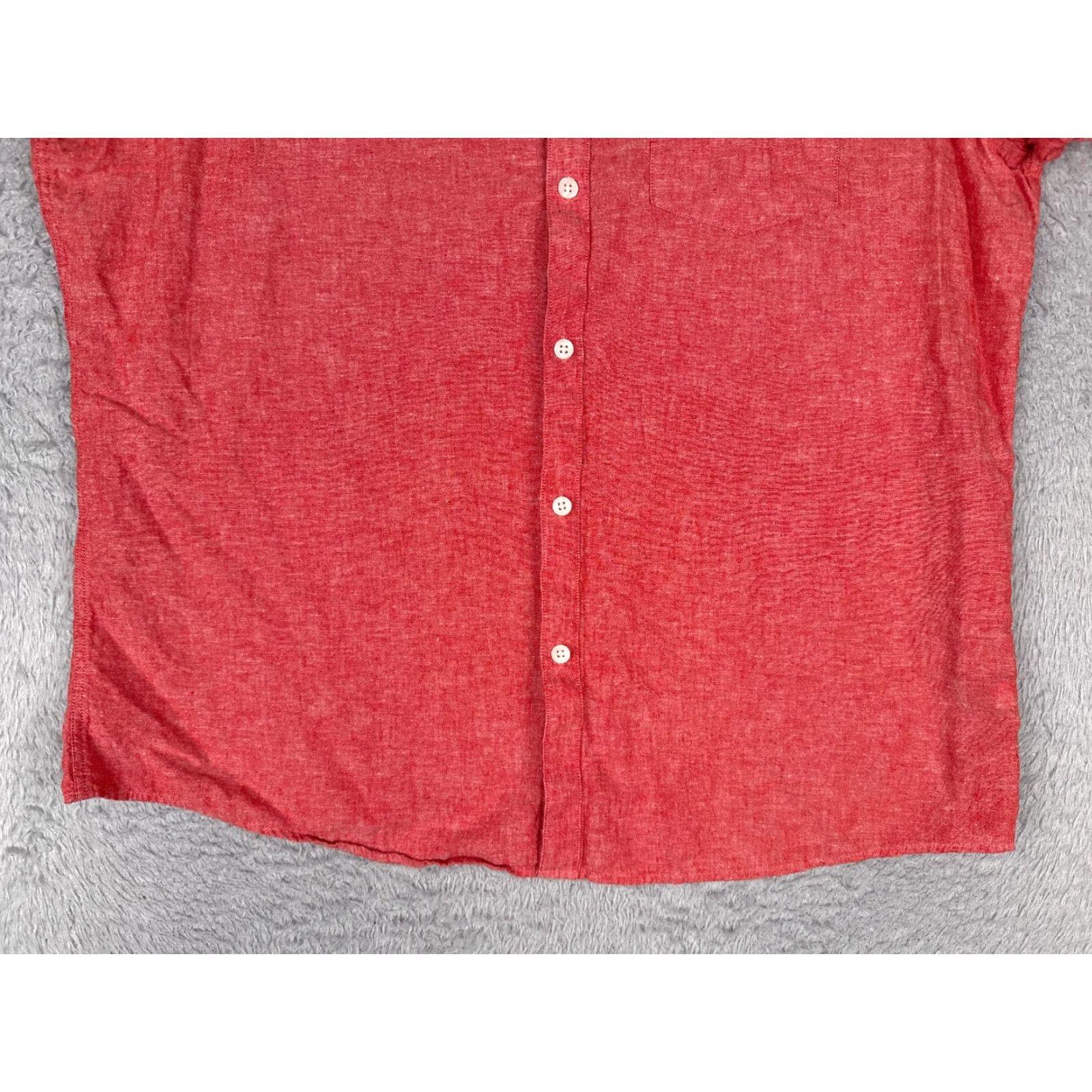 Marcs Marc Anthony Shirt Mens XL Pink Button Up Hawaiian Linen Slim Fit Size US XL / EU 56 / 4 - 5 Thumbnail