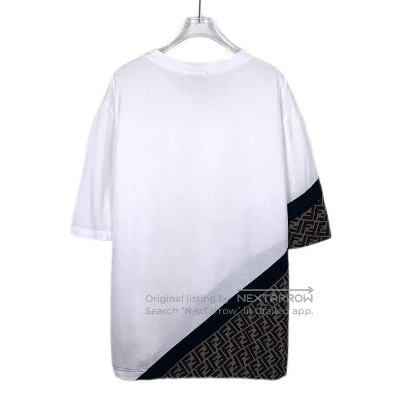 Fendi Fendi White monogram cotton round neck short-sleeve T-shir Size US XL / EU 56 / 4 - 2 Thumbnail