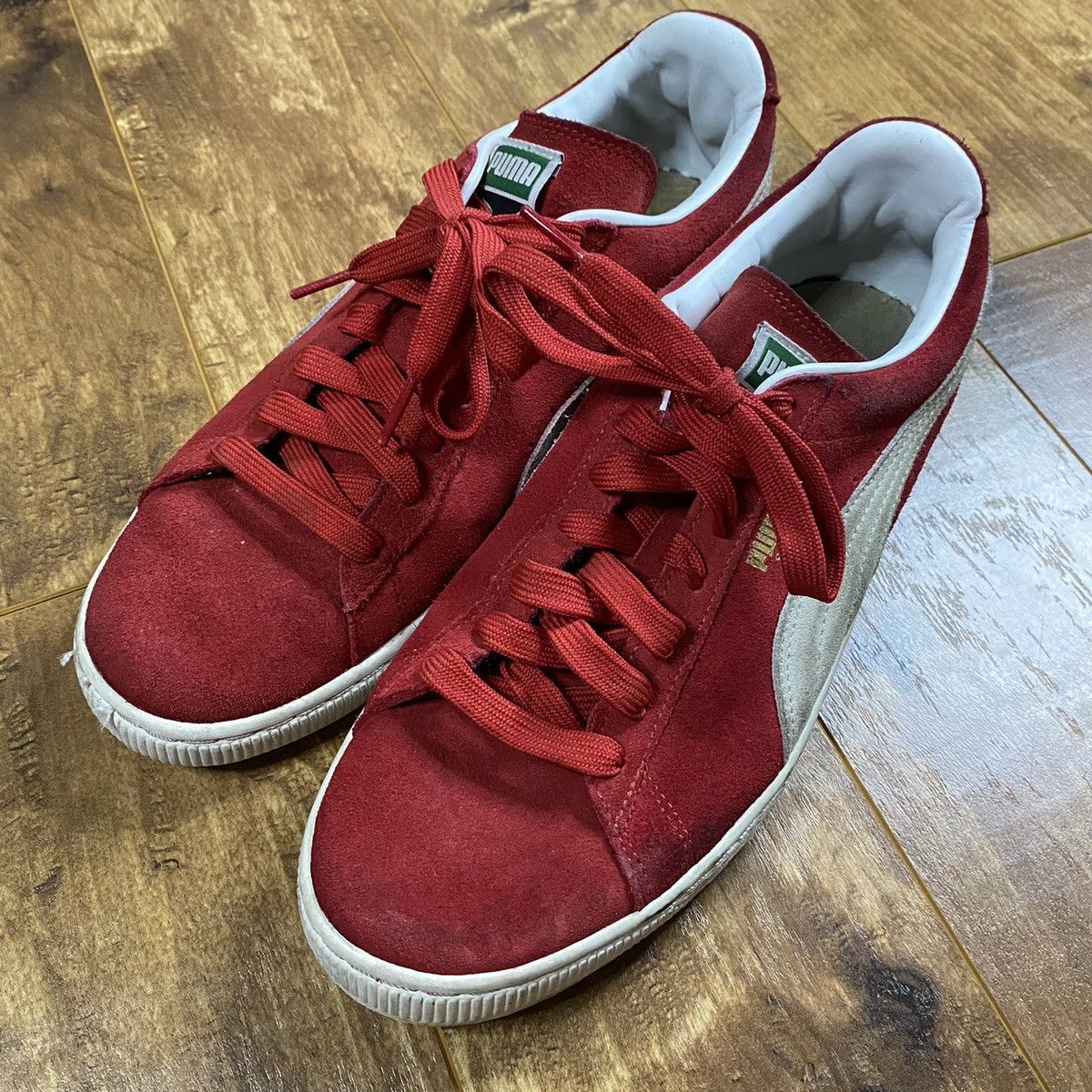 Puma Puma Classic Red Suede Sneakers Size US 10 / EU 43 - 1 Thumbnail