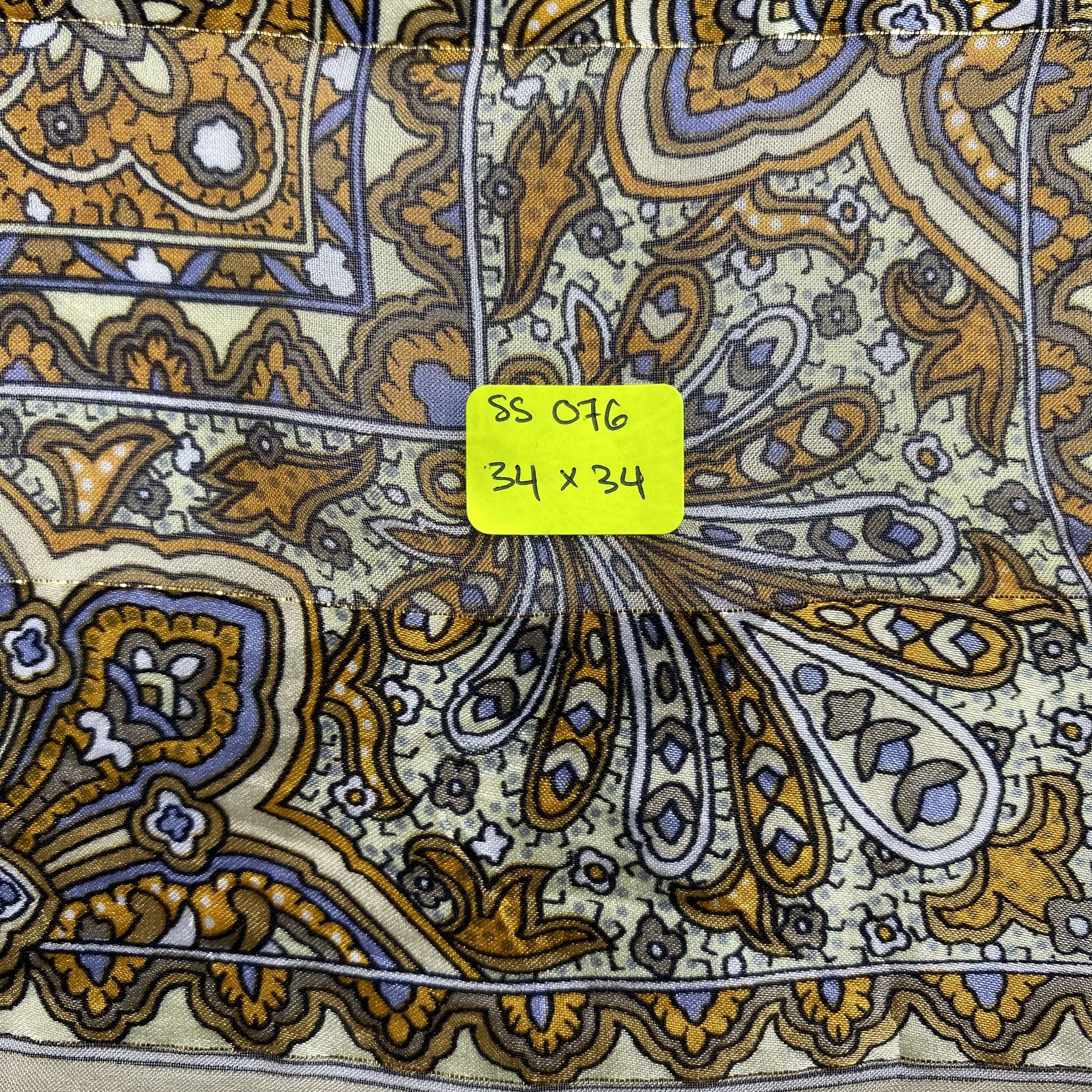 Japanese Brand × Vintage Vintage Italian Silk Scarf Hand Rolled Paisley SS076 Size ONE SIZE - 7 Thumbnail
