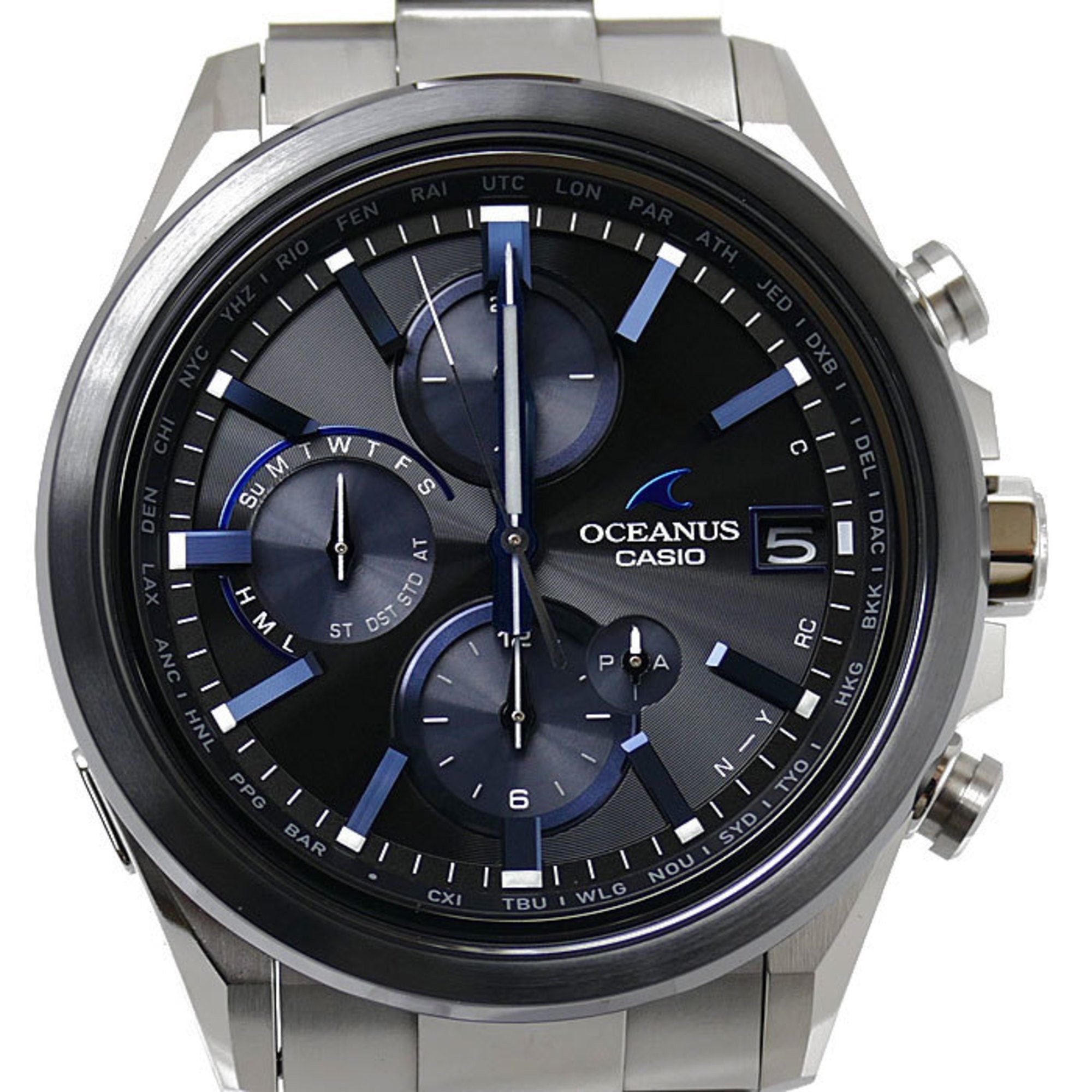 image of Casio Oceanus Radio Watch Solar Ocw-T4000A-1Ajf in Black, Women's