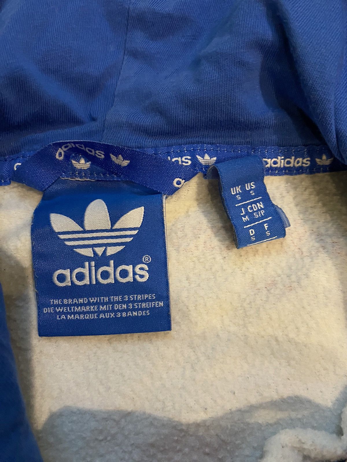 Adidas × Vintage Vintage Adidas Zip Hoodie Monogram S Size Size US S / EU 44-46 / 1 - 7 Thumbnail