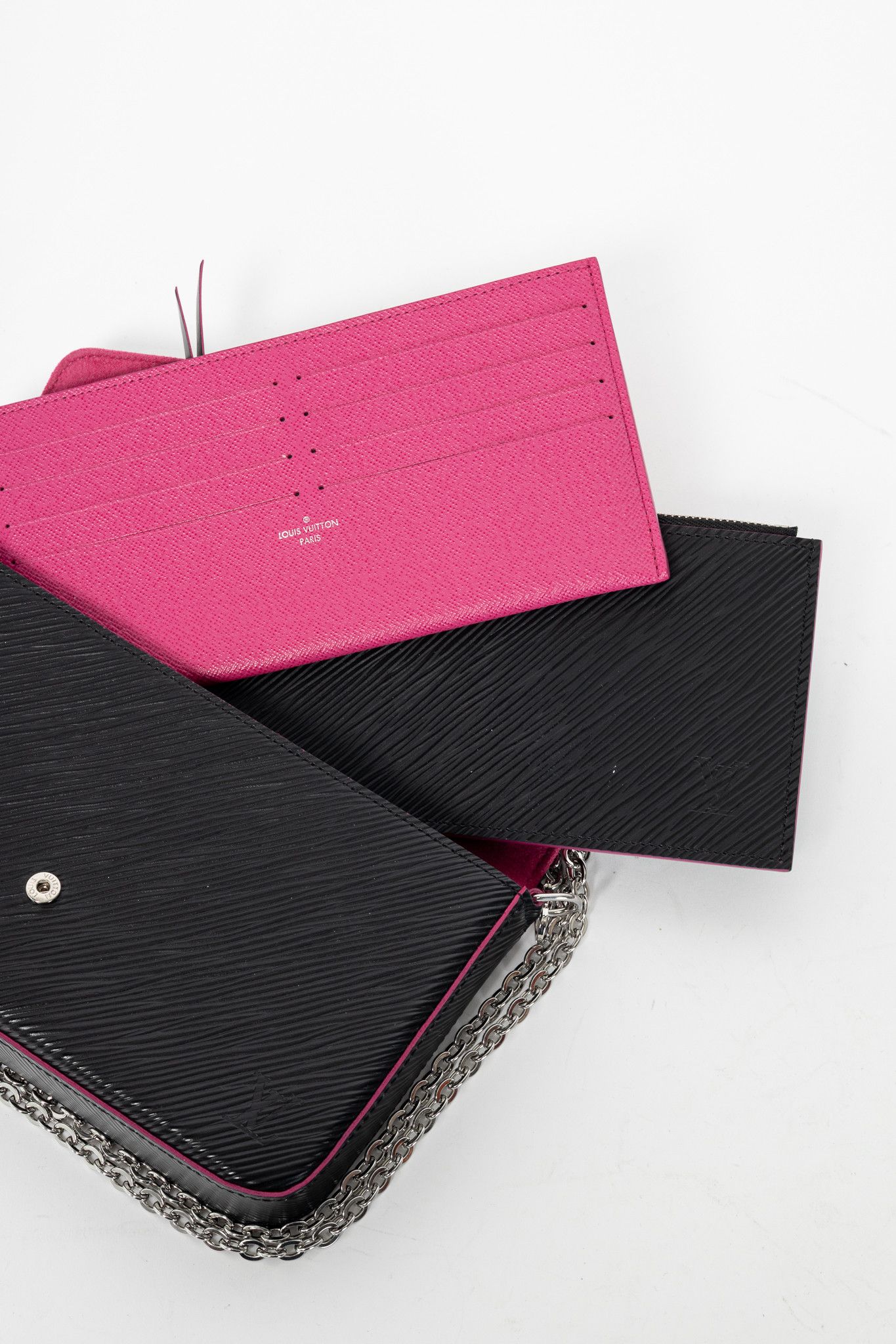 Louis Vuitton Louis Vuitton Felicie Noir & Fuchsia Epi Leather Pochette Size ONE SIZE - 12 Thumbnail