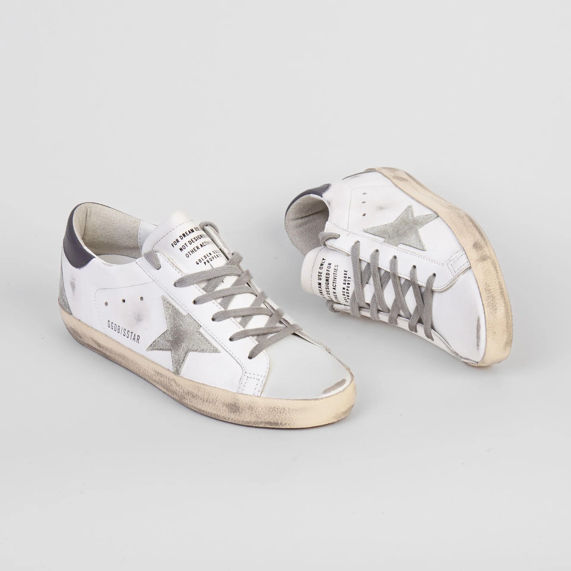 Golden Goose o1s22i1n1224 Leather Super-Star Sneakers in White Grey Size US 11 / IT 41 - 2 Thumbnail