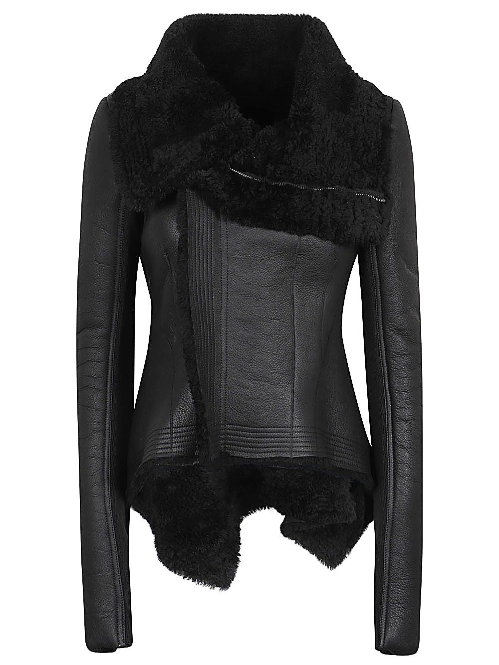 Rick Owens SHEEPSKIN BIKER JACKET Size S / US 4 / IT 40 - 1 Thumbnail