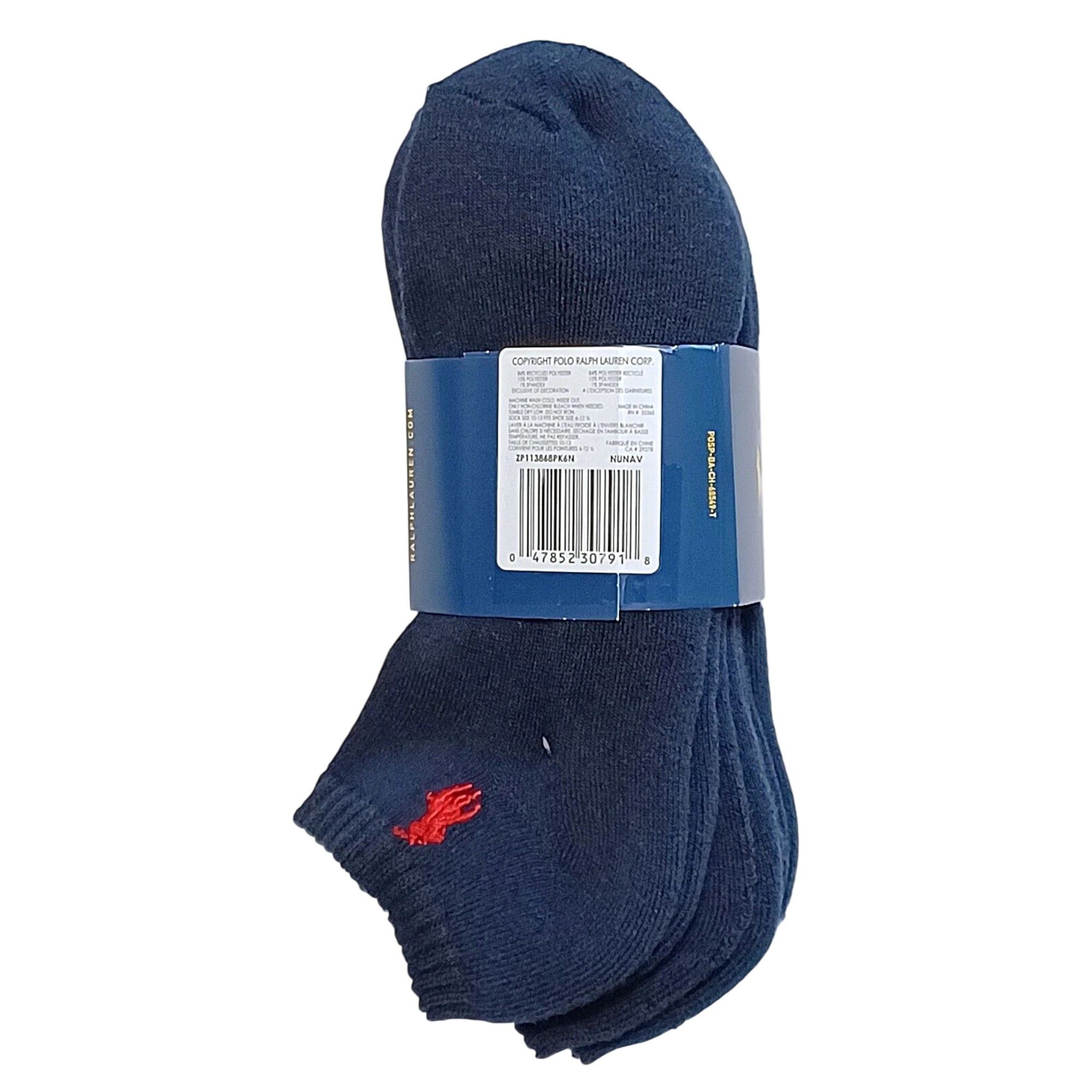 Polo Ralph Lauren Polo Ralph Lauren Classic 6-Pair No Show Socks Navy Blue Size ONE SIZE - 3 Thumbnail