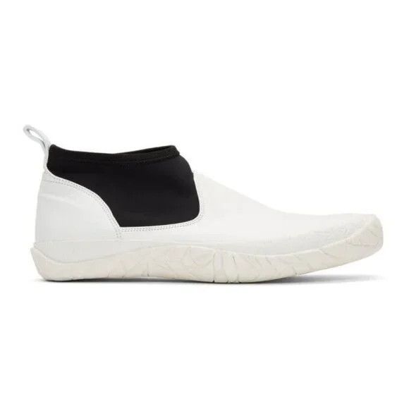 Issey Miyake Issey Miyake Men White Vulcanized Mid-Top Sneakers 42 9 New Size US 9 / EU 42 - 1 Thumbnail