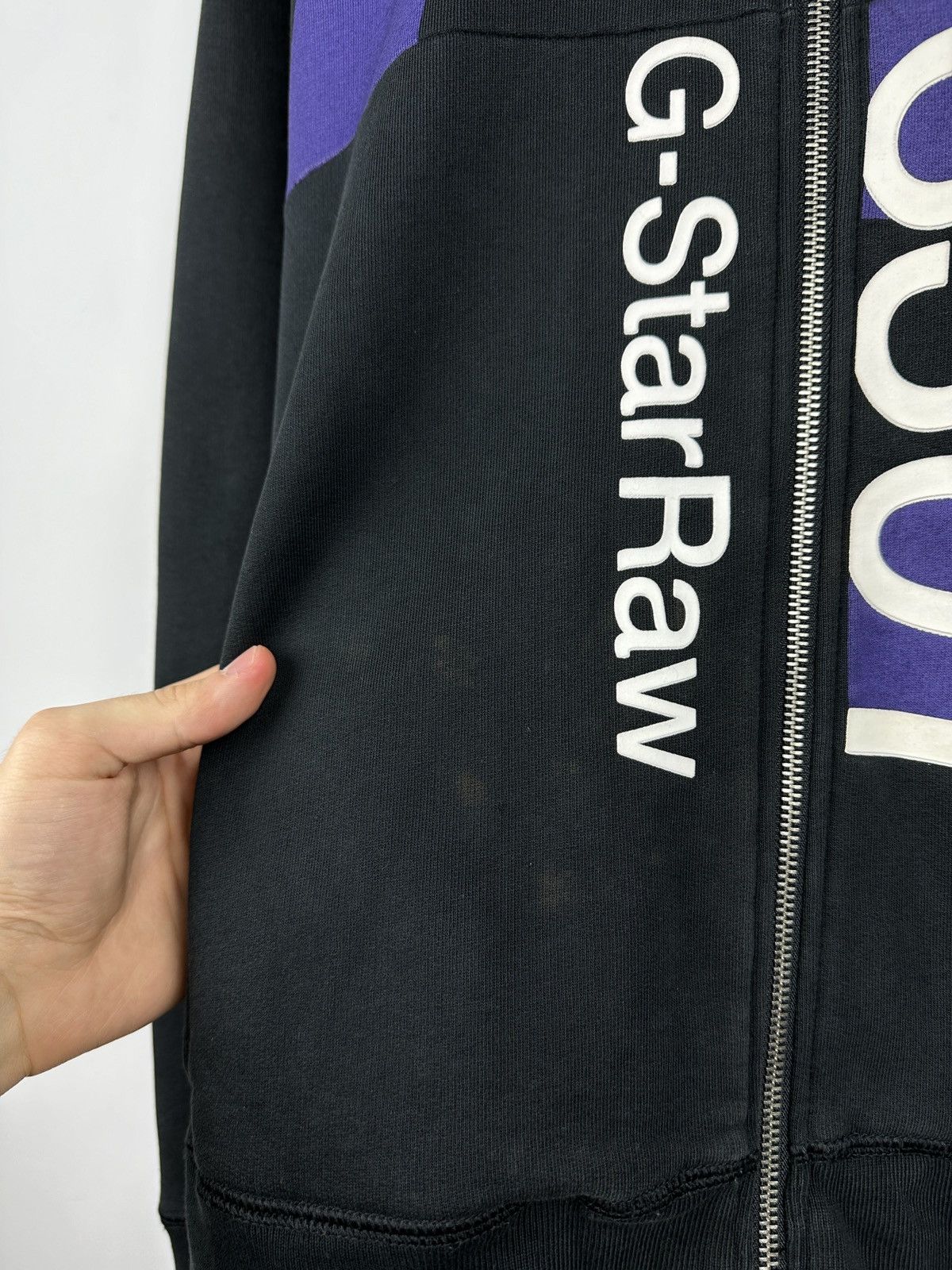 G-Star × Vintage Vintage Y2K G-Star Raw Full Zip Hoodie Size US L / EU 52-54 / 3 - 7 Thumbnail