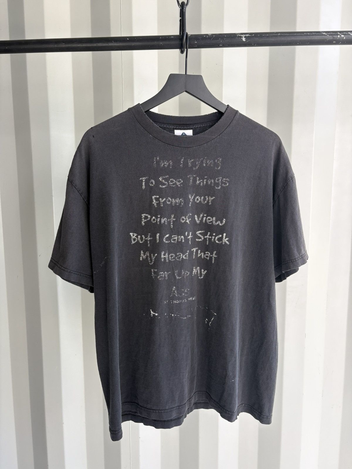 Vintage Vintage 90s Trying To See Things Shirt Thrashed Faded GRUNGE Size US XL / EU 56 / 4 - 1 Thumbnail
