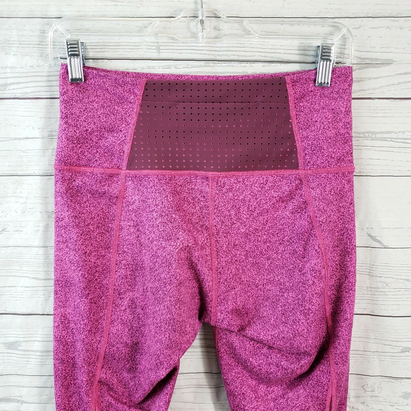 Lululemon Lululemon Womens Transcend Crop Leggings Sz 8 Pink Perforated Pull On Cropped Activewear Womens leggings 8 Pink Size 30" / US 8 / IT 44 - 4 Thumbnail