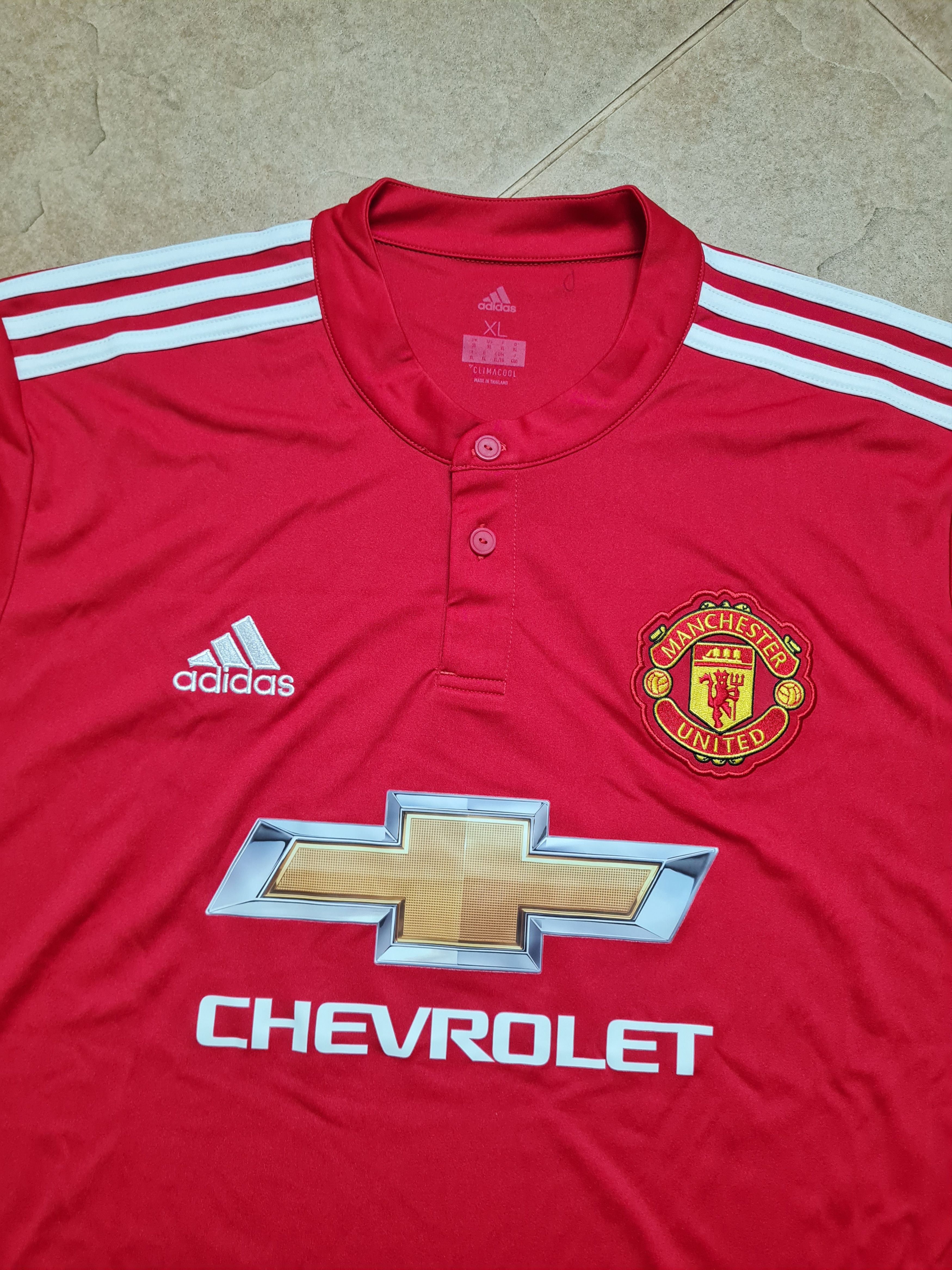 Adidas Manchester United 2017-18 Home Shirt Adidas XL Size US XL / EU 56 / 4 - 7 Thumbnail