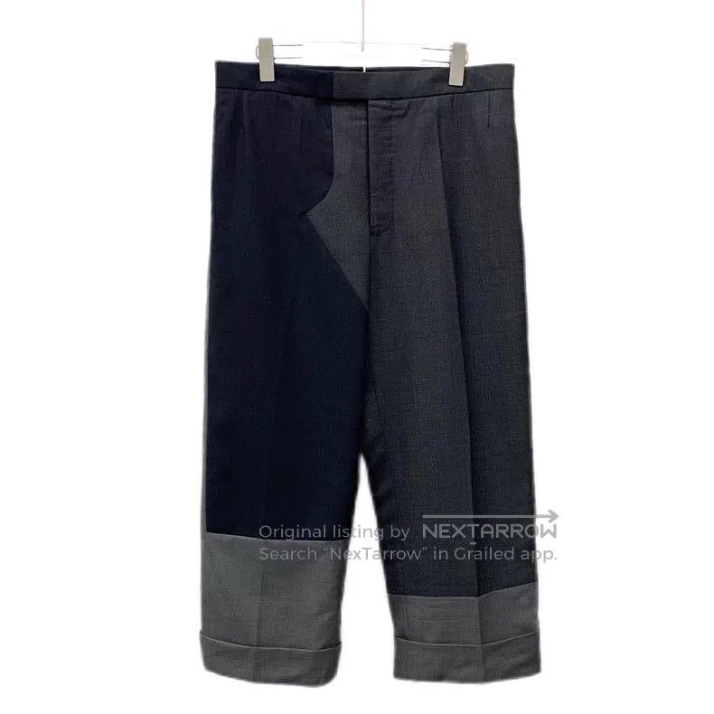 Thom Browne Colorful wool patchwork design casual wide-leg