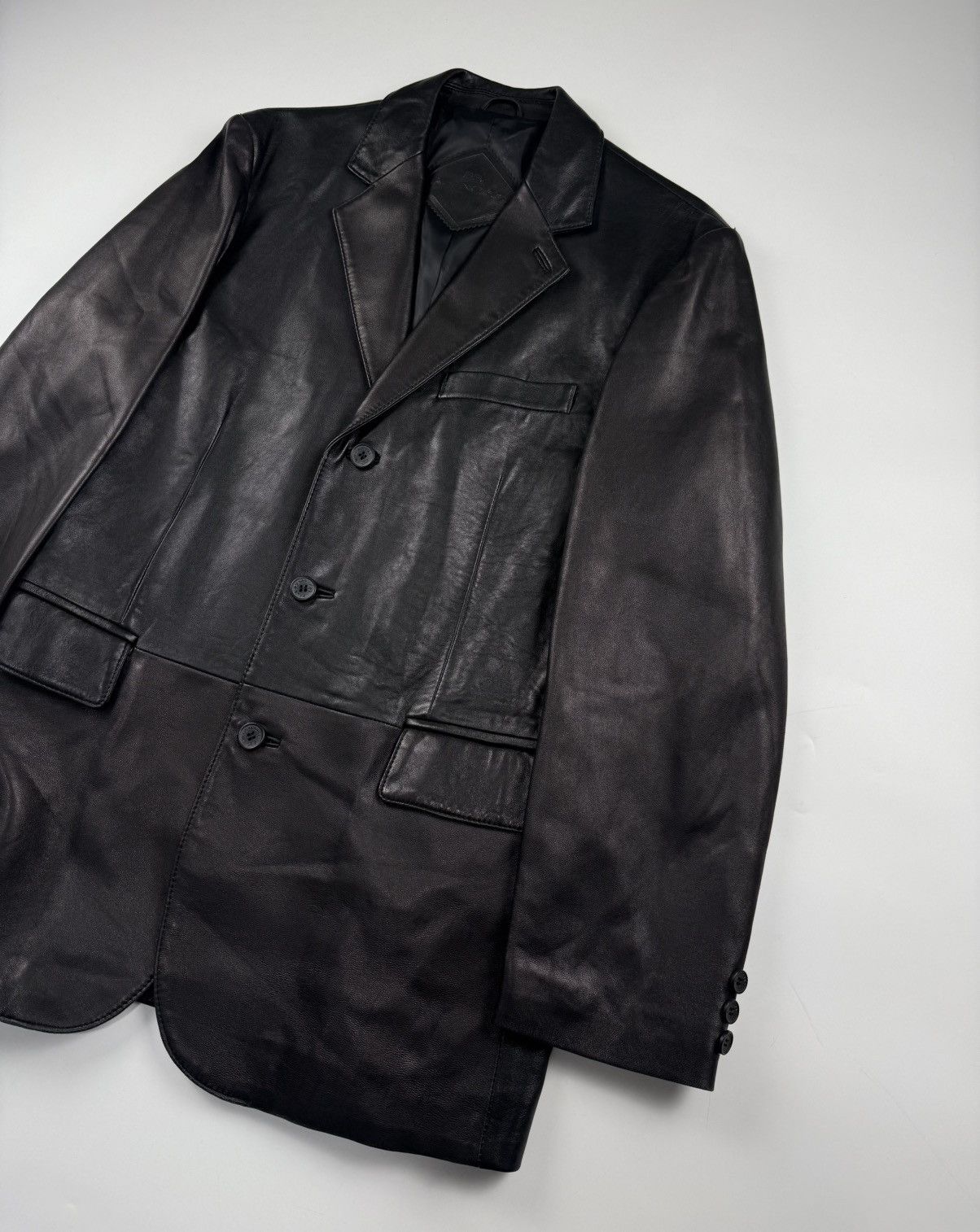 Balenciaga Vintage Balenciaga Lamb Leather Blazer Size US L / EU 52-54 / 3 - 5 Thumbnail