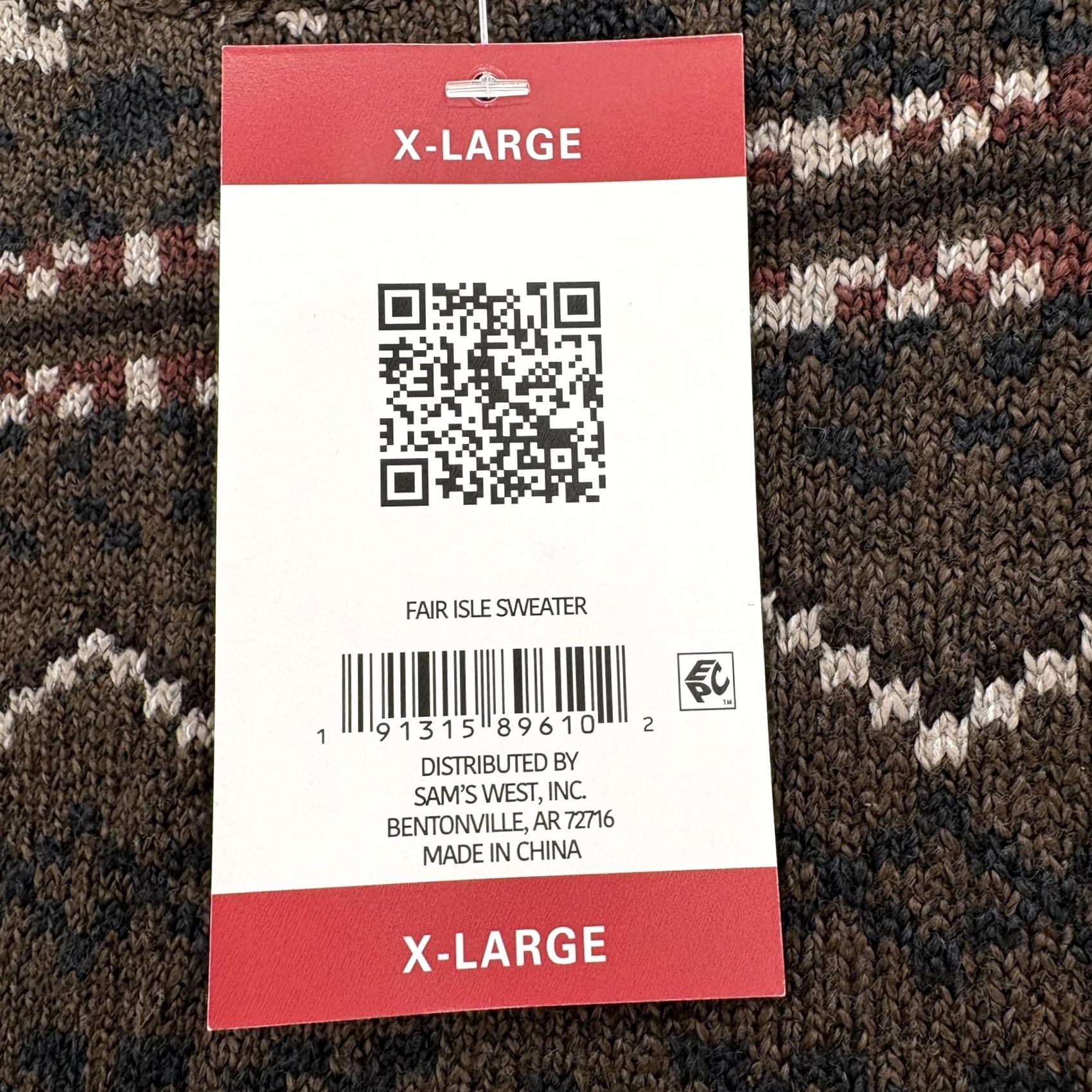 Lands' End Lands' End Sweater Mens XL Brown Fair Isle Crewneck Knit Stretch Pullover NWT Size US XL / EU 56 / 4 - 5 Thumbnail