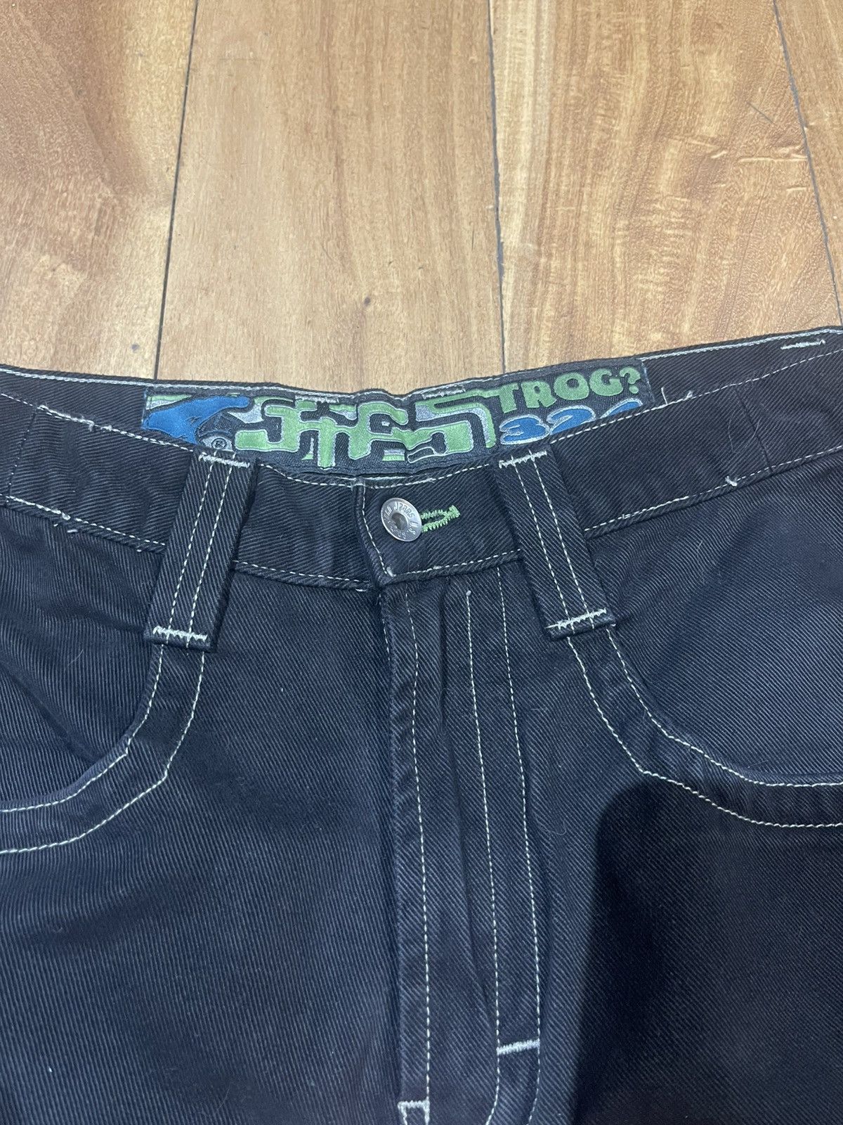 JNCO Vintage black Jnco trog 34x30 Jeans Y2K surfwear SK8 Size US 34 / EU 50 - 7 Thumbnail