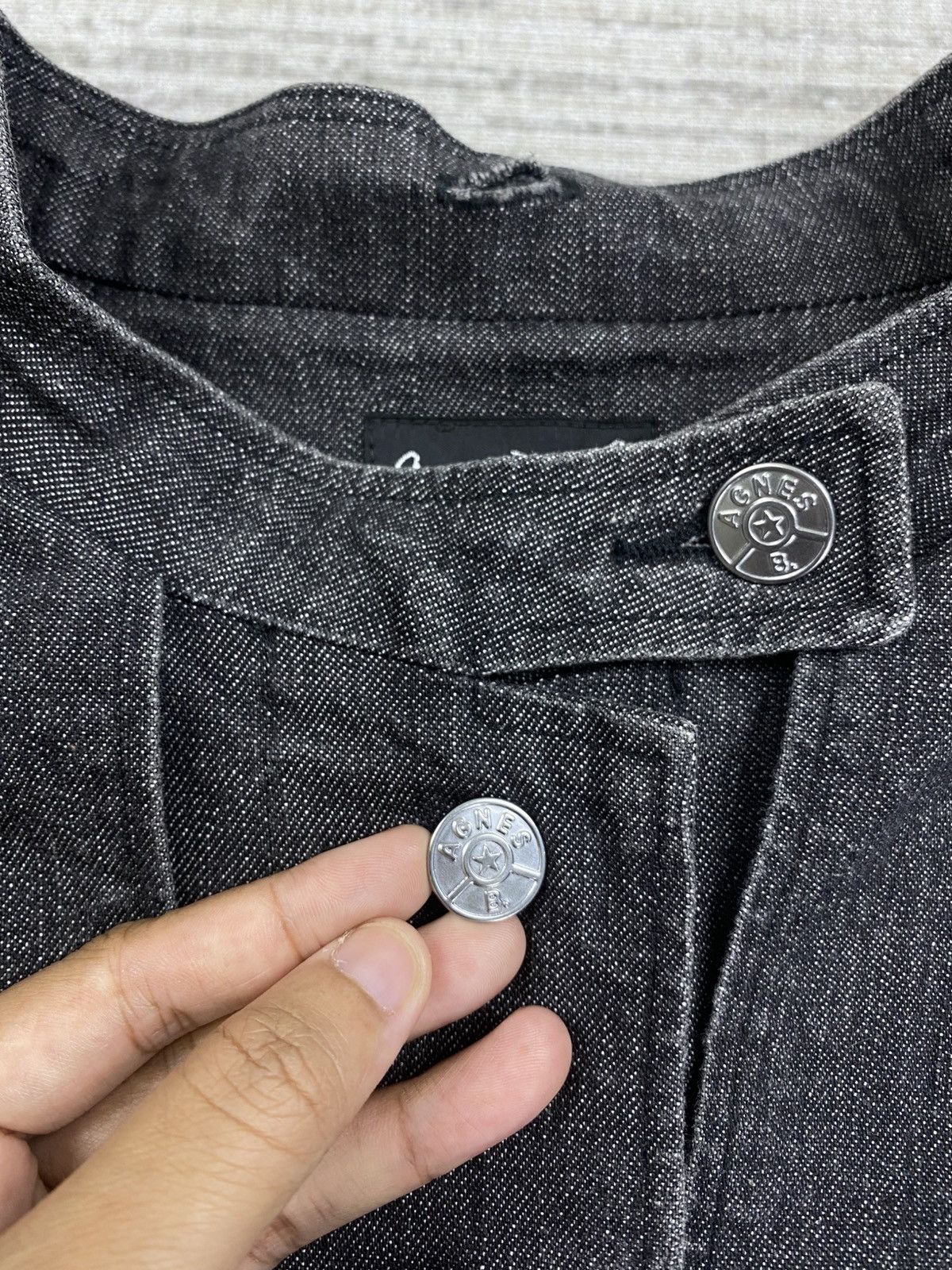 Vintage × agnes b. Vintage Agnes B Casual Woman Long Trench Coat Denim Jacket Size M / US 6-8 / IT 42-44 - 10 Thumbnail