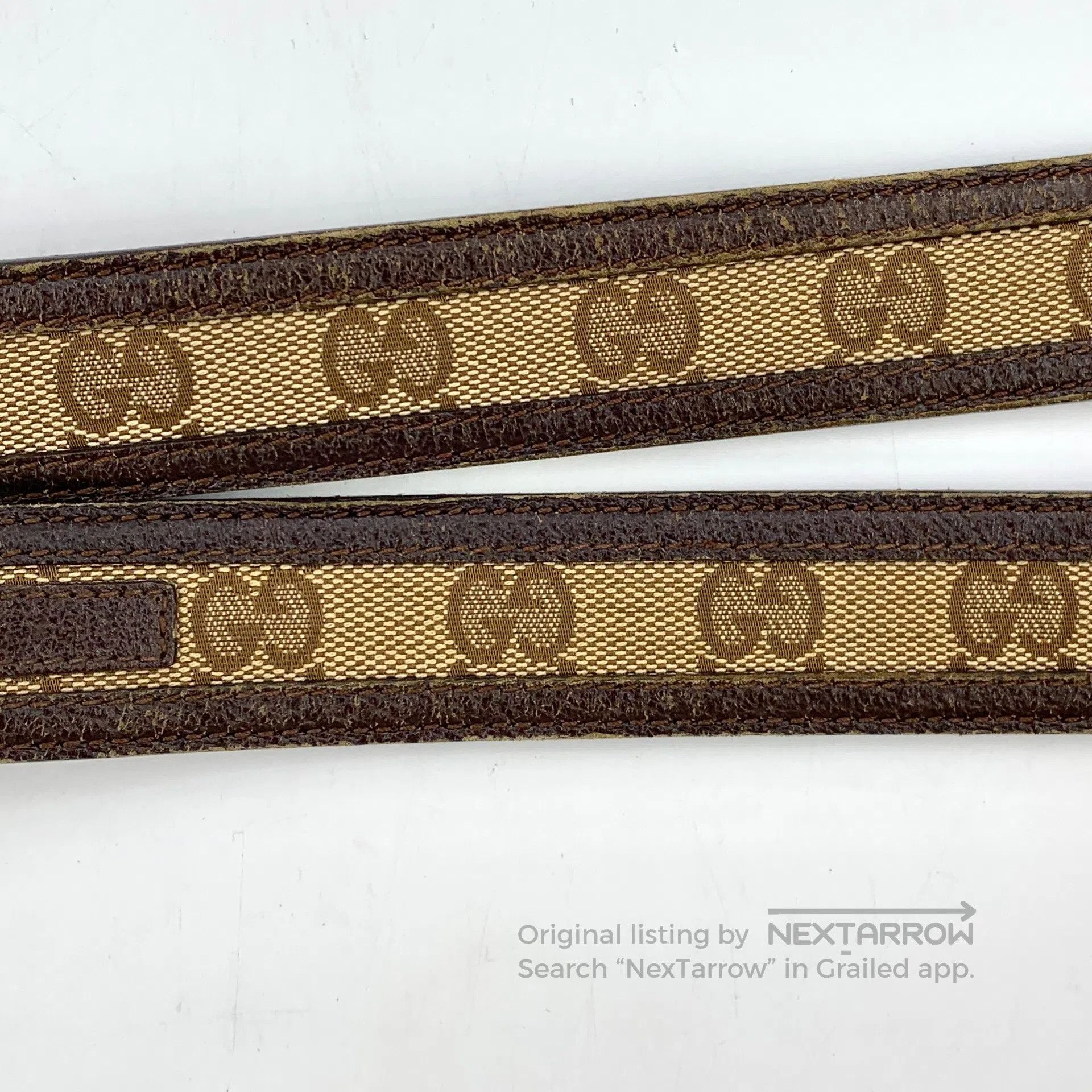 Gucci Guicci Color-Blocked Logo Jacquard Double G Buckle Leather Size ONE SIZE - 8 Thumbnail