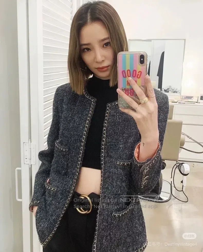 Chanel Chanel Autumn and winter preview tweed gray chain four-poc Size XXS / US 00 / IT 34 - 3 Thumbnail