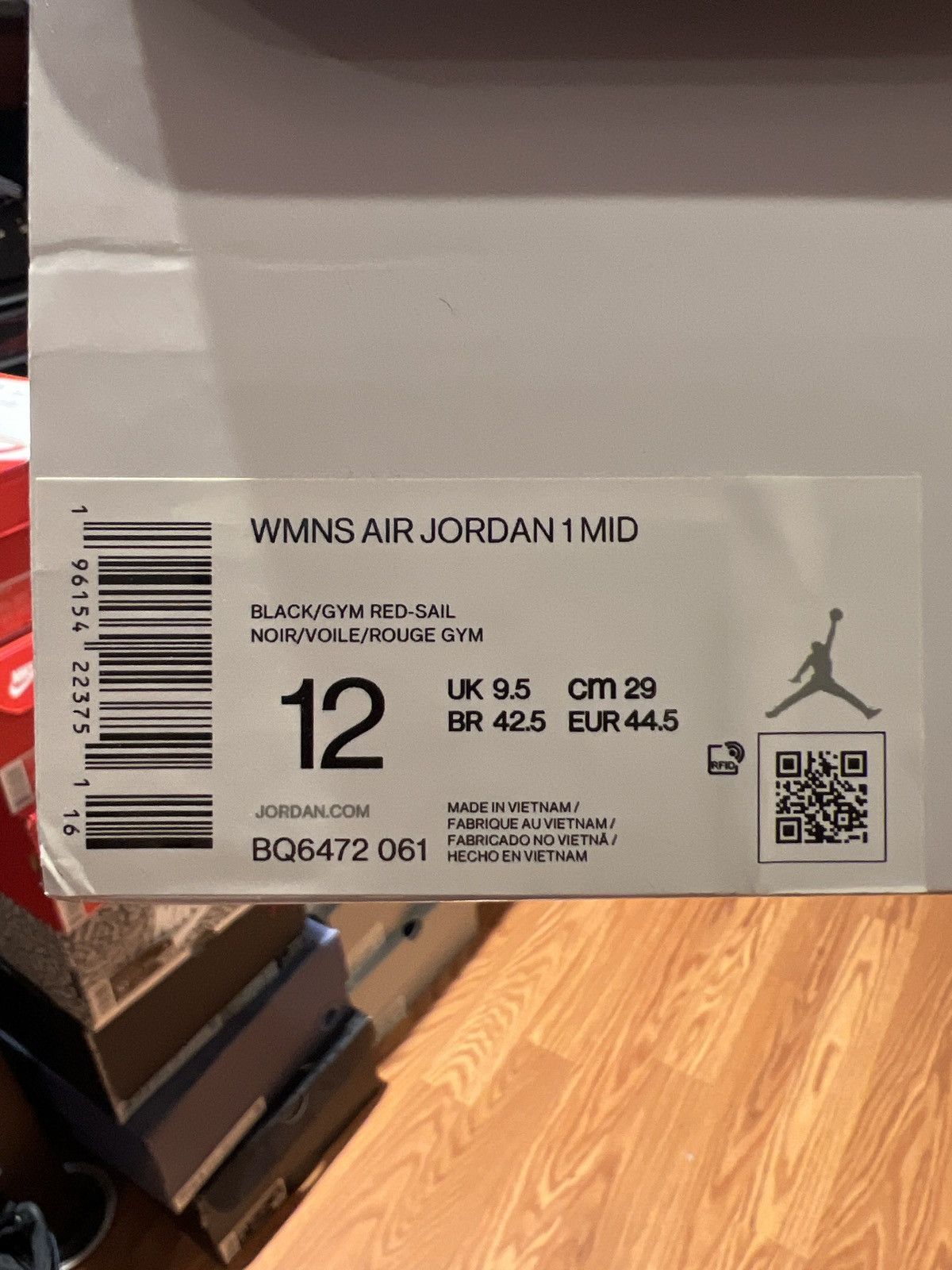 Jordan Brand WMNS Air Jordan 1 Mid - “Red Panda” Size US 12 / IT 42 - 7 Thumbnail