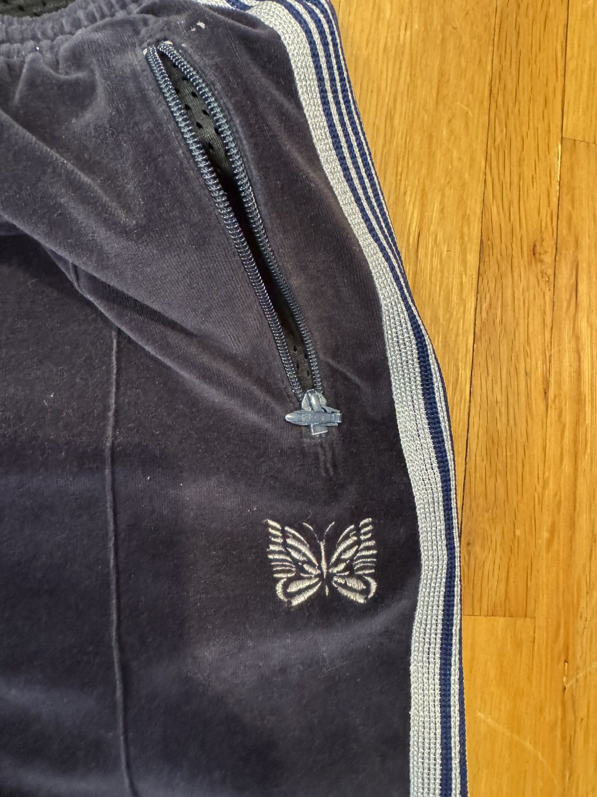 Needles Needles Navy Velour Track Pant 2018 OG Size US 32 / EU 48 - 2 Thumbnail