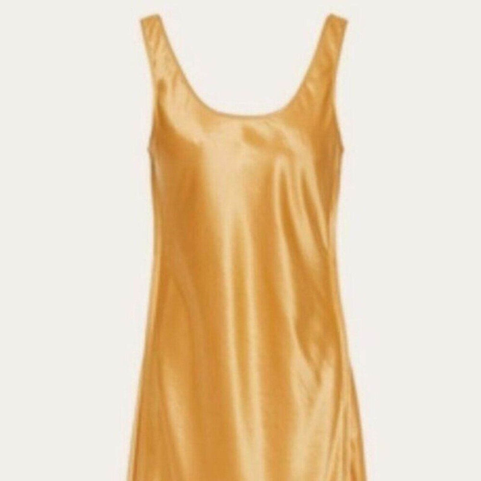 Acne Studios Acne Studios Satin slip dress Gold US 10 Size L / US 10 / IT 46 - 2 Thumbnail