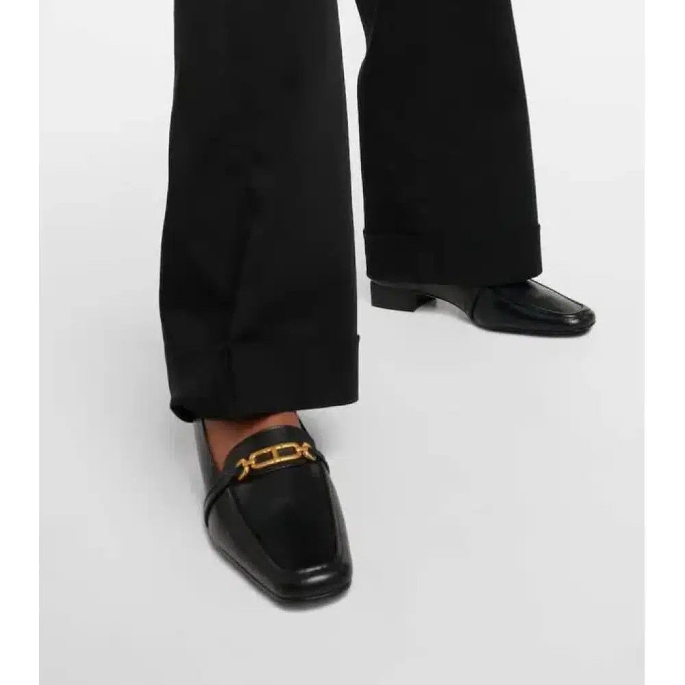 Tom Ford o1loc1c0425 W3333 Leather Chain Loafers in Black Size US 6 / IT 36 - 4 Thumbnail