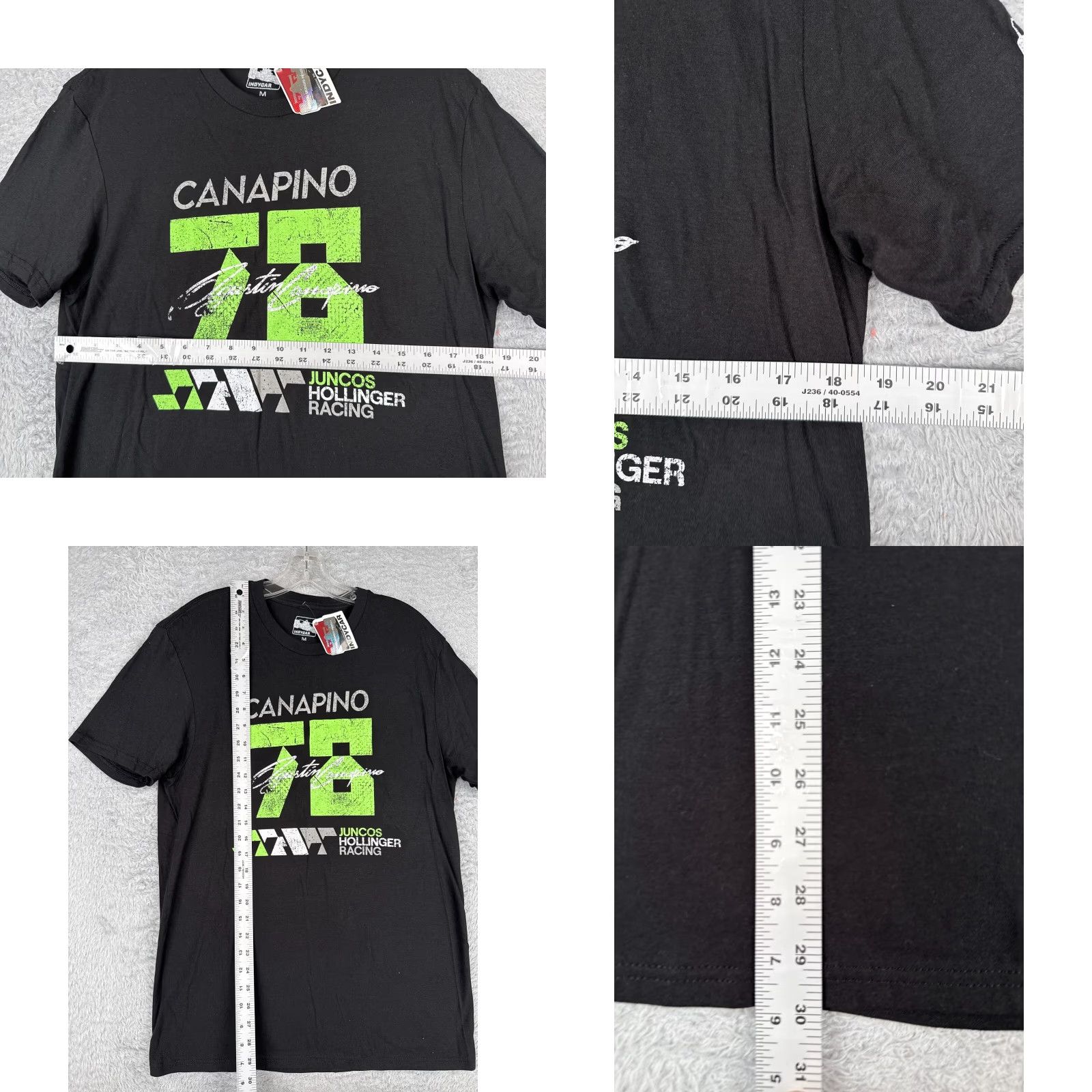 Gustin Indycar Shirt Men Adult Medium Black Green #78 Agustin Canapino Indy Car Racing Legends Global Merchandise T-Shirt Size US M / EU 48-50 / 2 - 8 Thumbnail