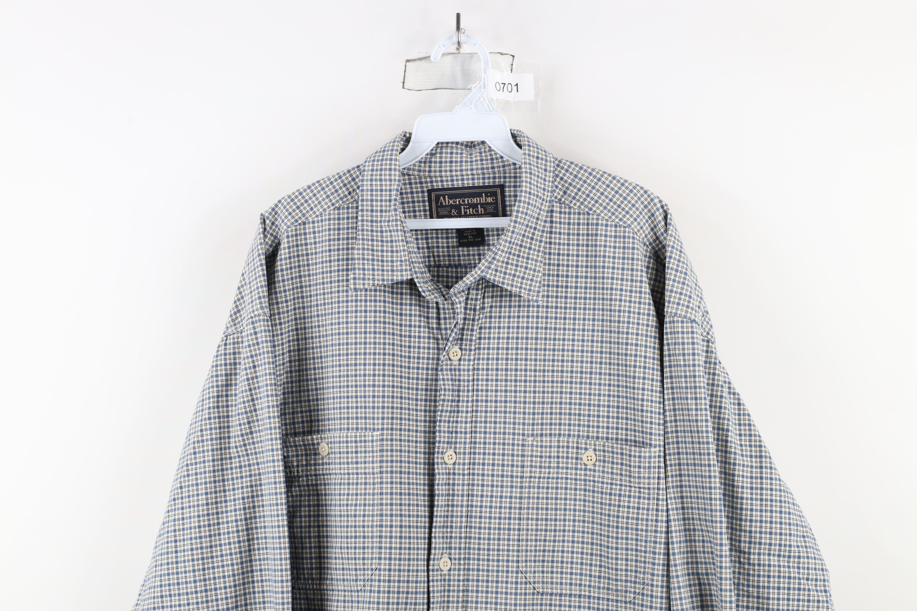 Abercrombie & Fitch × Vintage Vintage 90s Abercrombie & Fitch Collared Button Shirt Plaid Size US XL / EU 56 / 4 - 2 Thumbnail
