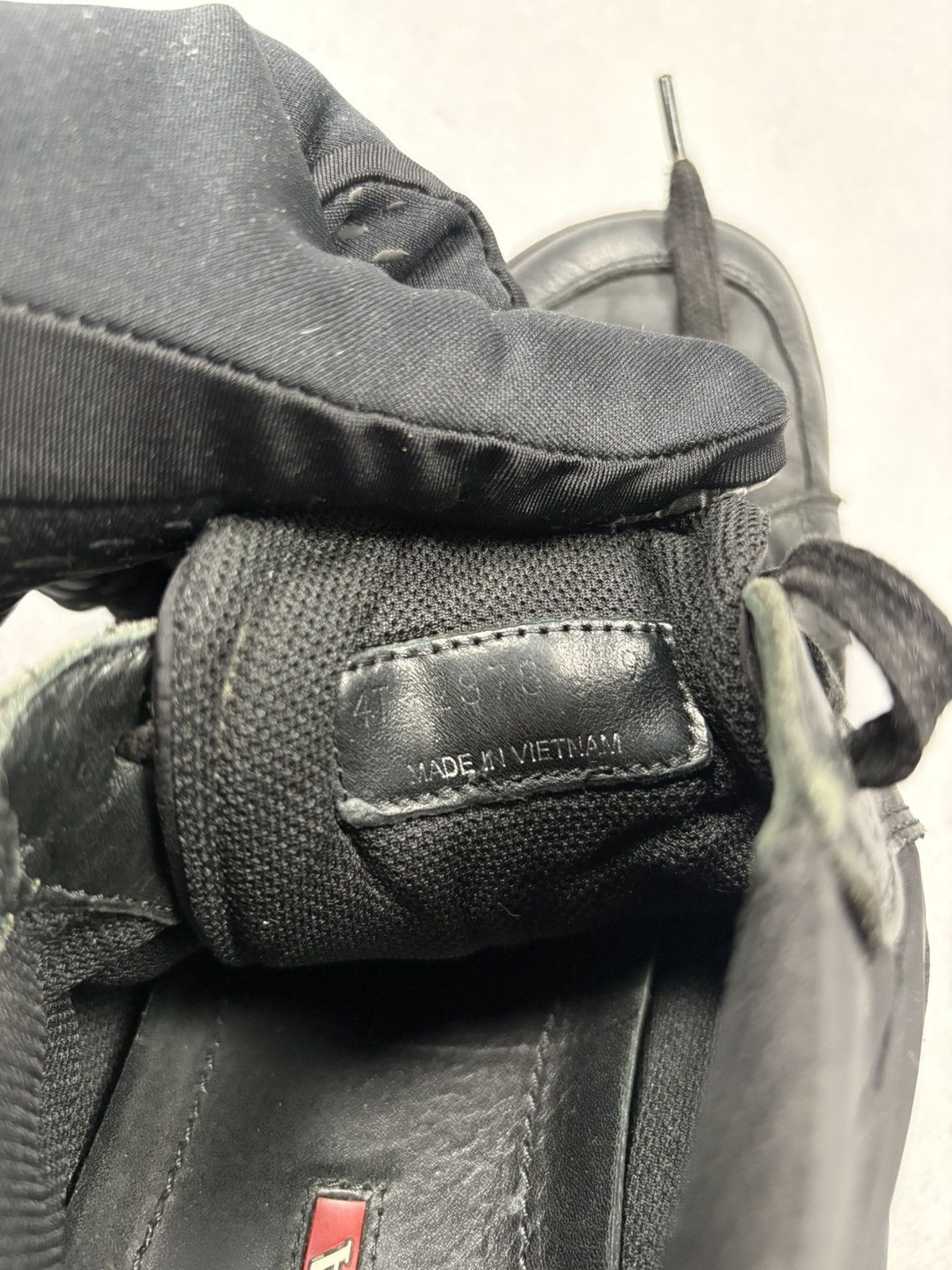 Prada Prada High-Top Sneakers Black Leather Nylon Red Tab US 9 Y2K Size US 9 / EU 42 - 24 Thumbnail