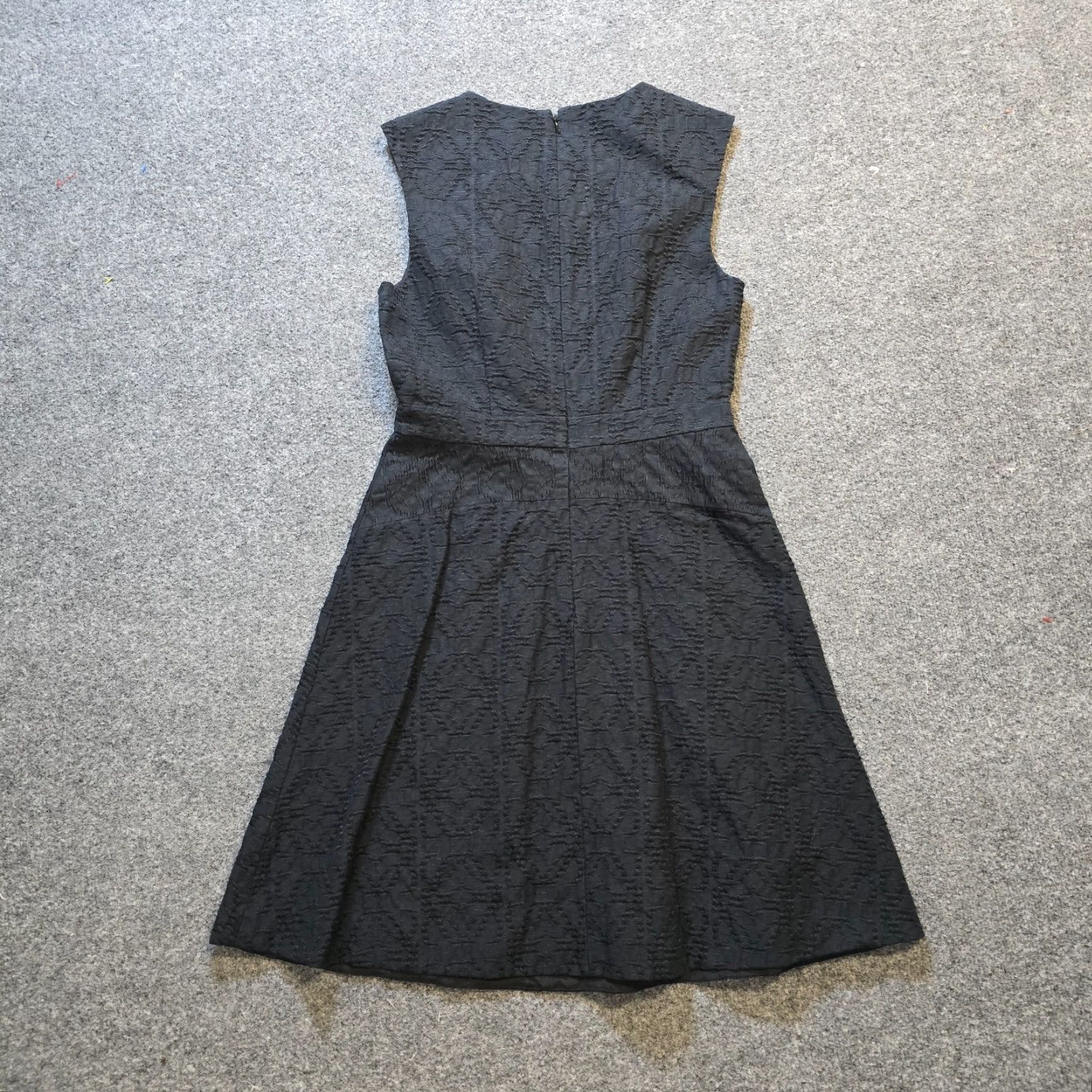 J.Crew J.CREW Dress Womens Size 4 Black Boucle Texture A-Line Cocktail Career Capsule Sleeveless Round Neck Size S / US 4 / IT 40 - 7 Thumbnail
