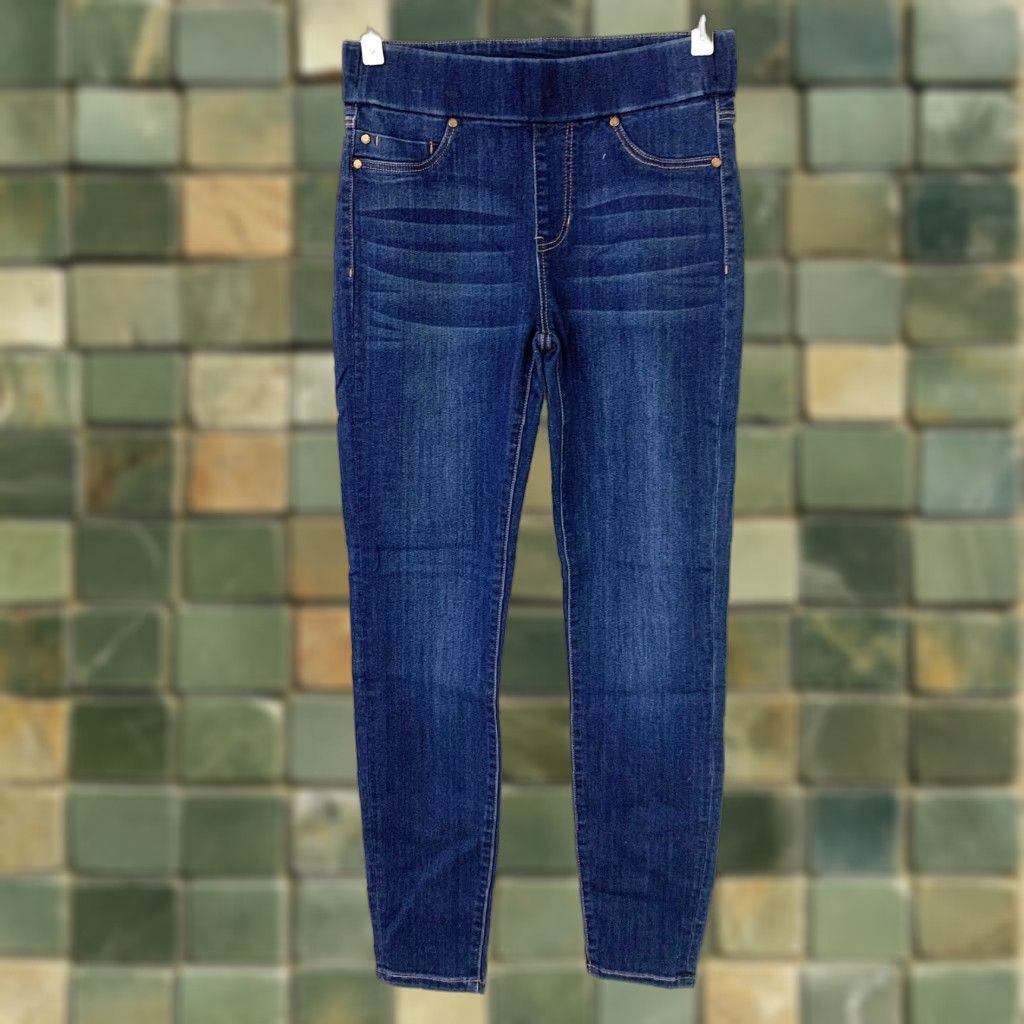Vintage Liverpool Jeans Jegging Dark Blue Size 2 26 Women Slim Cotton Blend Denim (Regular) Inseam 27.75 in Pockets Stretch Size 26" / US 2 / IT 38 - 1 Thumbnail