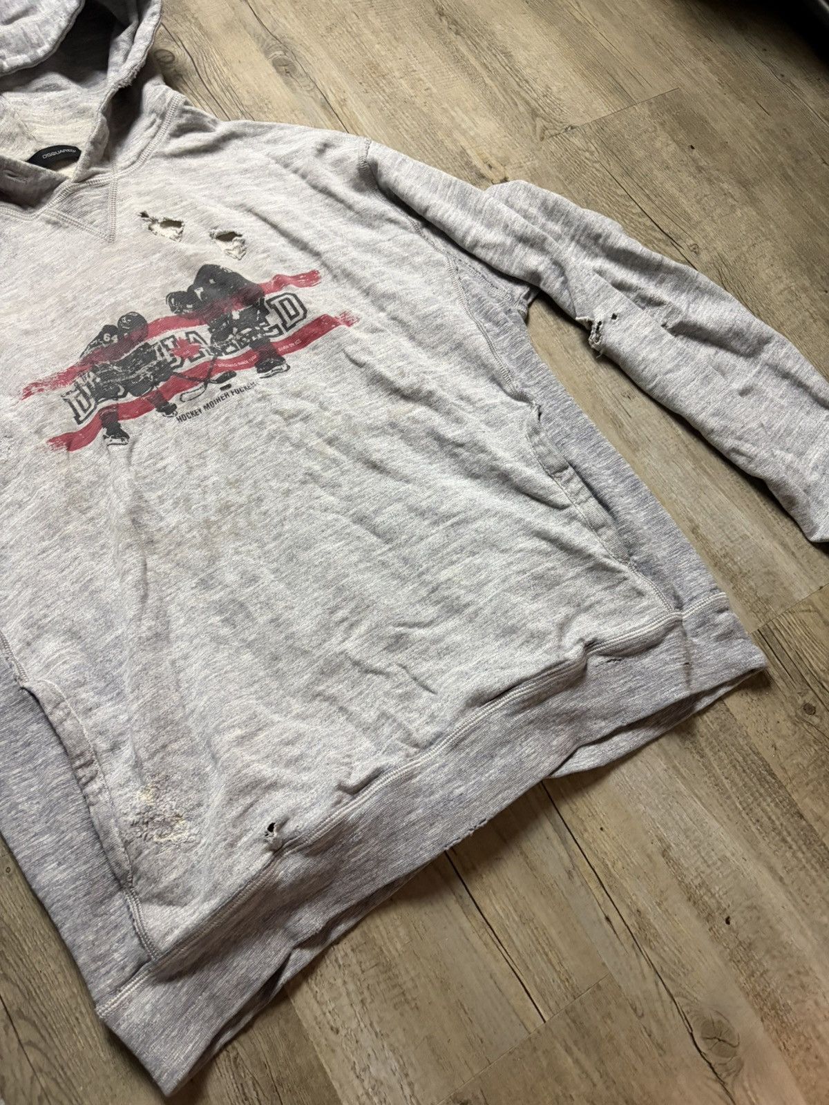 Dsquared2 Vintage Dsquared2 Hockey hoodie grey Size US XL / EU 56 / 4 - 7 Thumbnail