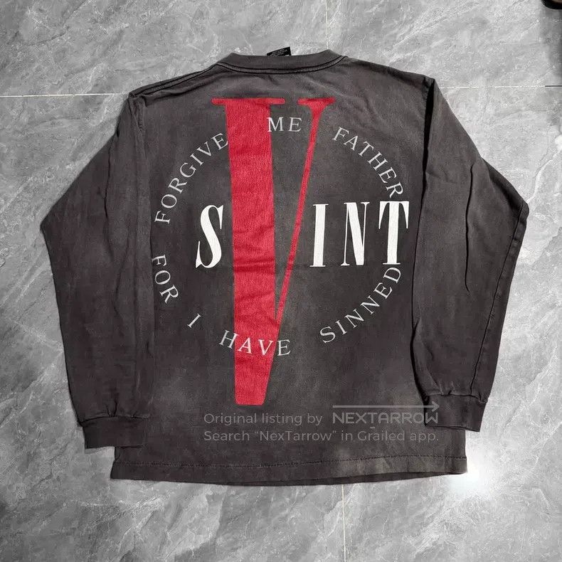 Saint Michael Saint Michael Co-branded black and red washed old long sl Size US M / EU 48-50 / 2 - 2 Thumbnail