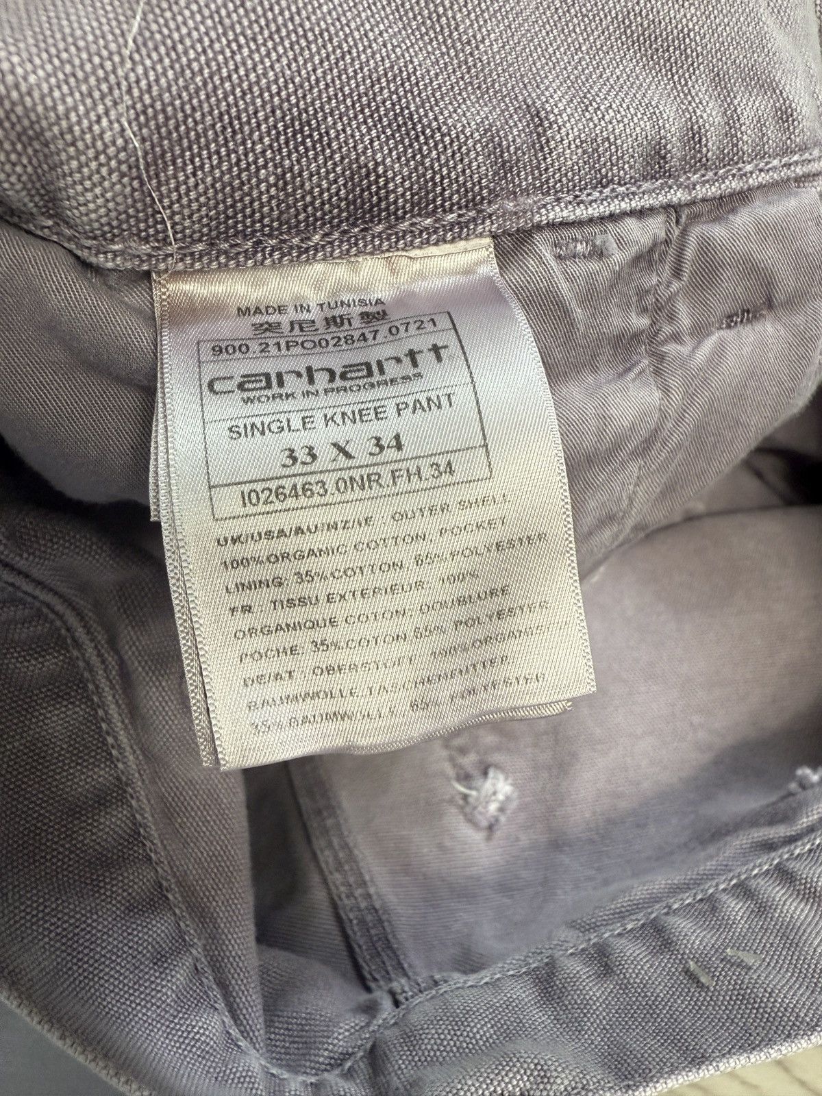 Carhartt Wip Carhartt WIP Lavender Single knee work pants Size US 33 - 5 Thumbnail