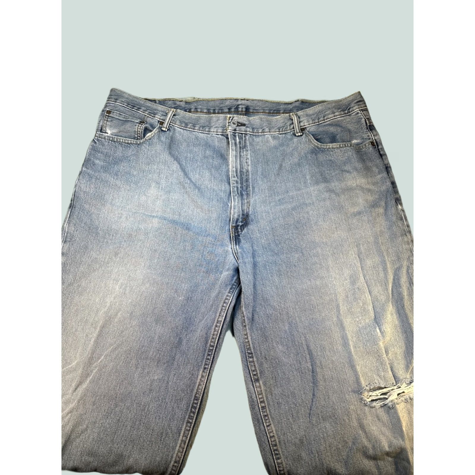 Levi's Levi's 560 Jeans Mens 48 x 30 Blue Distressed Relaxed Tapered 5-Pocket Denim Vintage 90s Grunge Retro 90s Mens Size US 32 / EU 48 - 1 Thumbnail