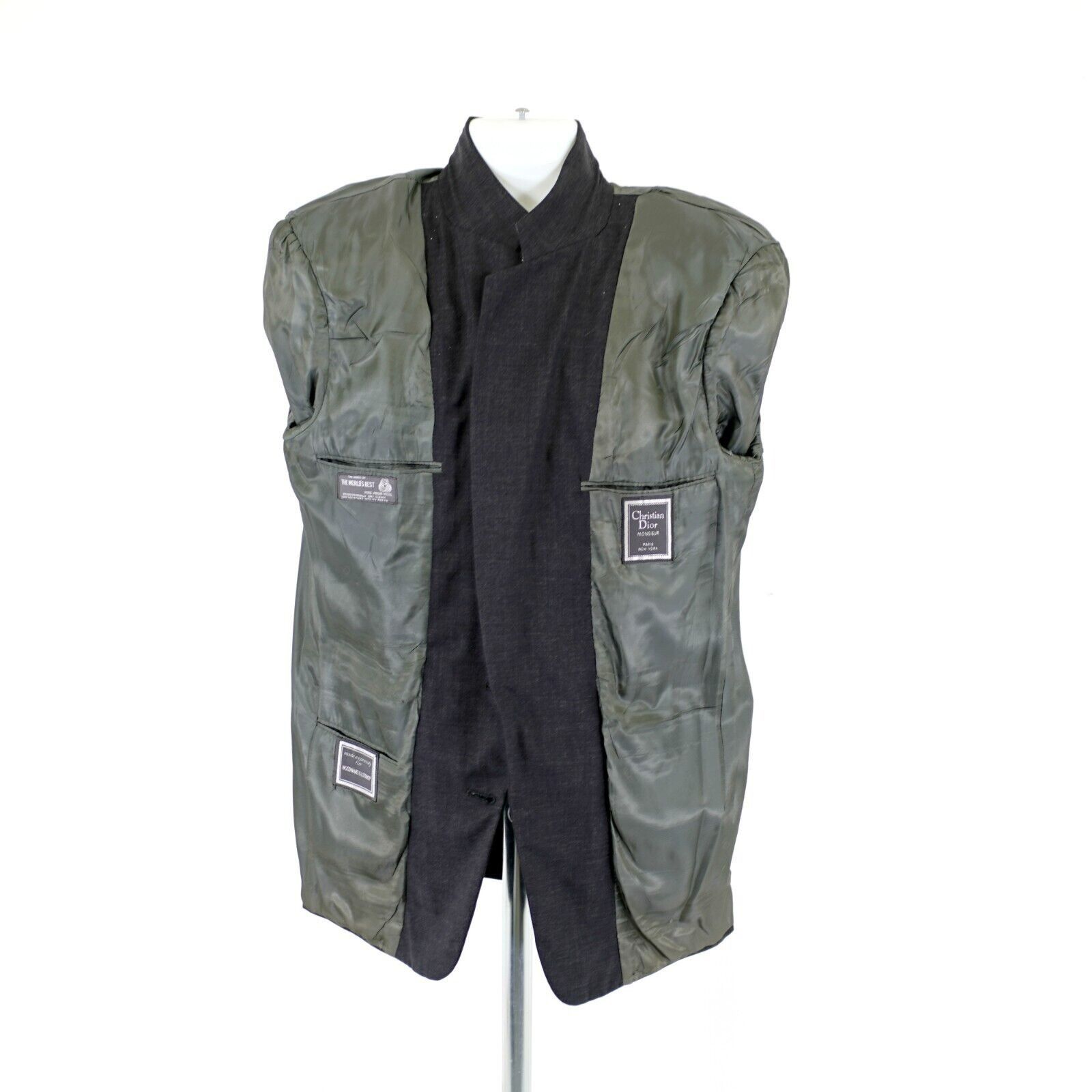 Dior Christian Dior Monsieur 40R Gray Wool Blazer 2 Button Constr Size 40R - 11 Thumbnail