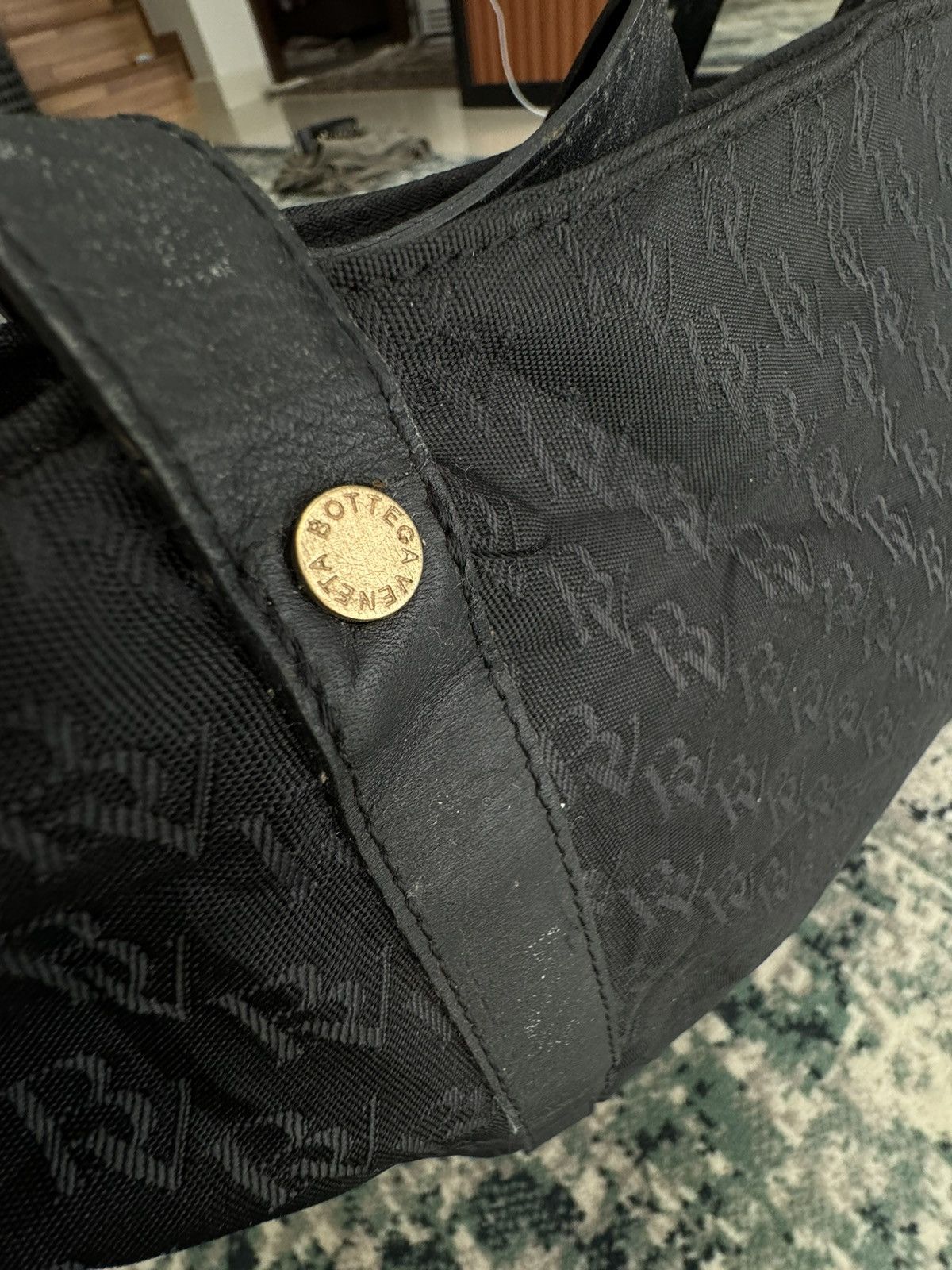 Bottega Veneta 1980s BOTTEGA VENETA BV FULL MONOGRAM SHOULDER TOTE BAG Size ONE SIZE - 5 Thumbnail