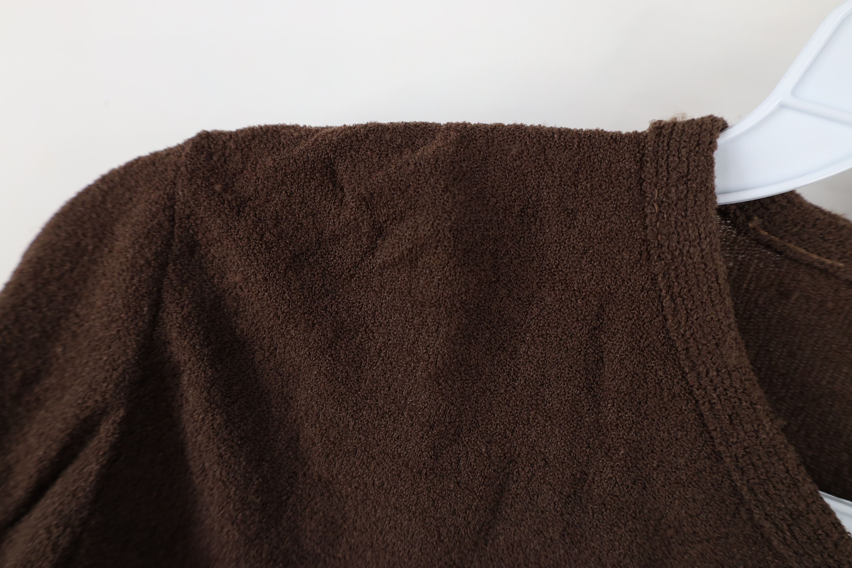 Vintage Vintage 60s 70s Streetwear Knit Back Zip T-Shirt Brown USA Size XS / US 0-2 / IT 36-38 - 5 Thumbnail