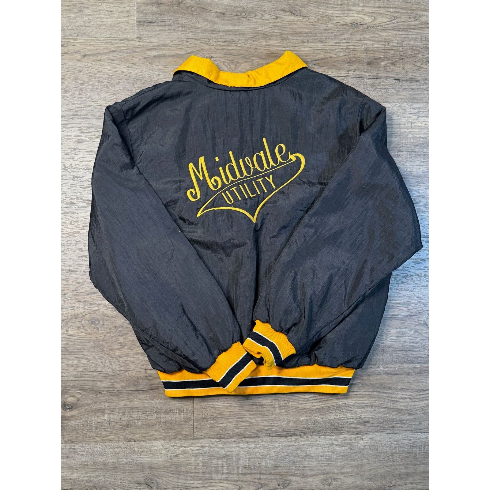 Vintage Vintage Rennoc Varsity Jacket Men Black Jeff Midvale Utility Size US XL / EU 56 / 4 - 2 Thumbnail