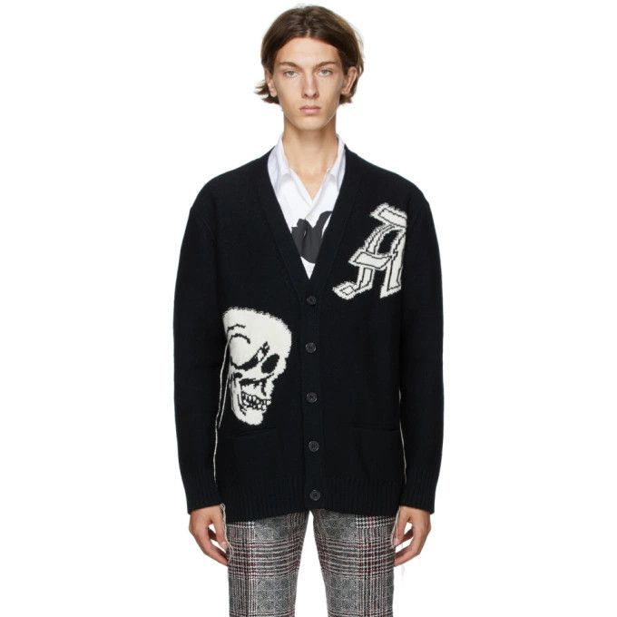 Alexander McQueen o1y1024 Cardigan In Black Size US S / EU 44-46 / 1 - 1 Thumbnail
