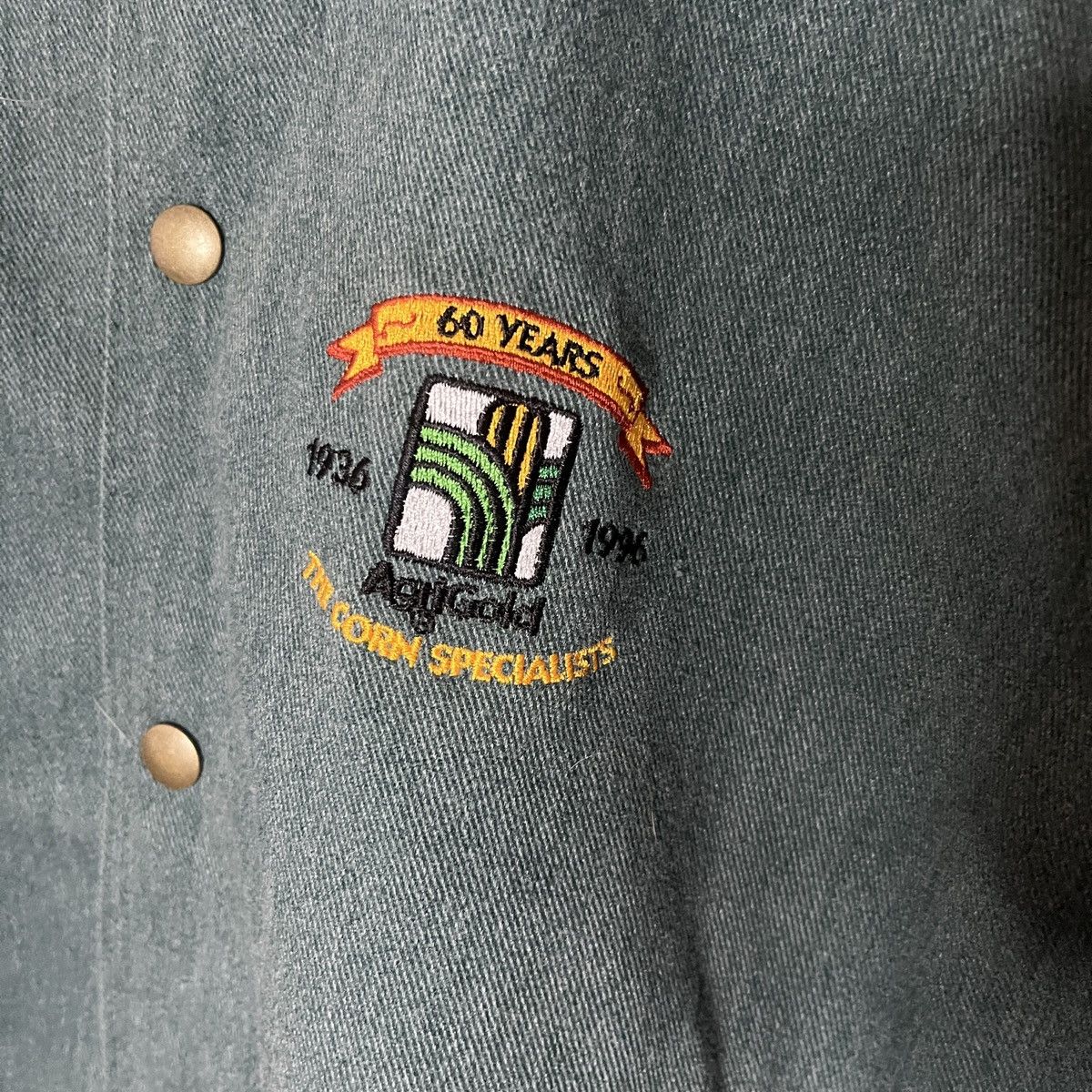 Vintage 1996 Arigod The Corn Specialists Bomber Varsity Jacket Size US L / EU 52-54 / 3 - 2 Thumbnail